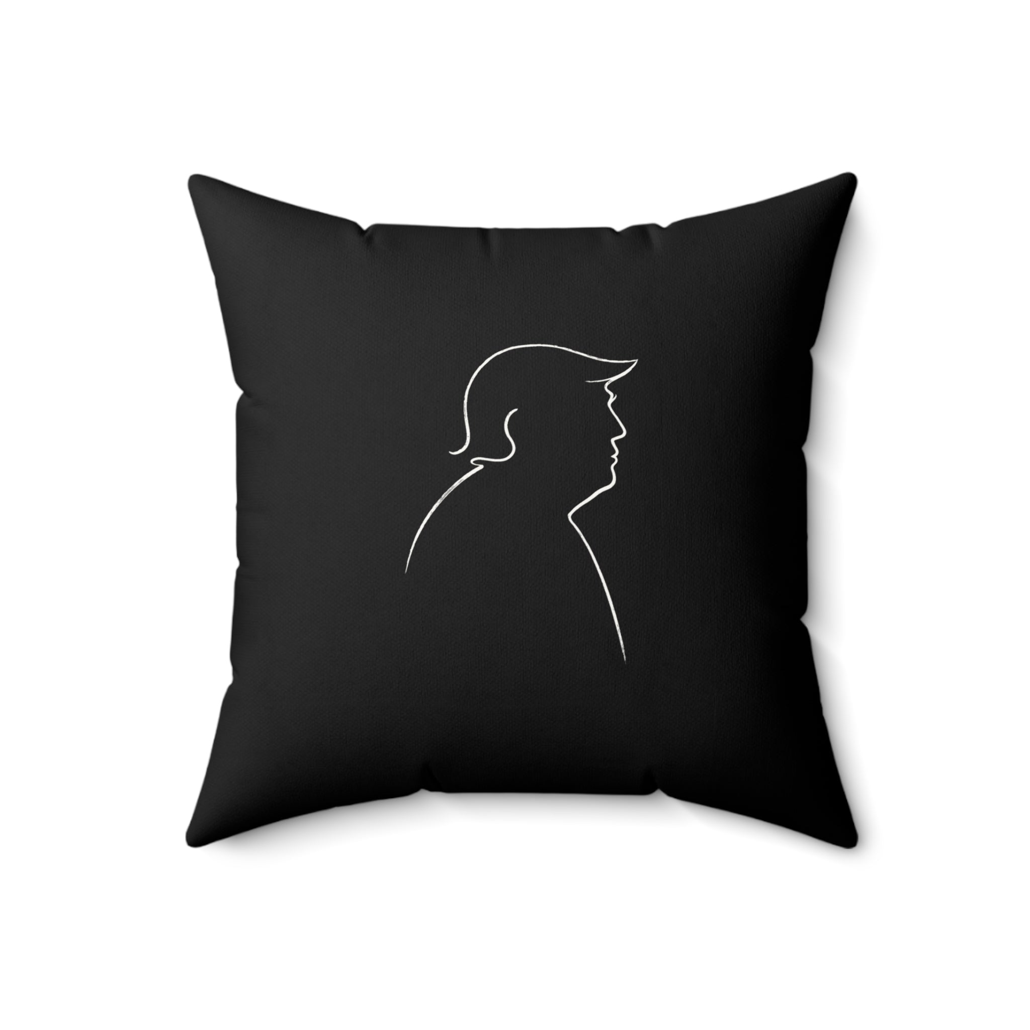 Single-Line Portrait Suede Throw Pillow | Modern Graphic Accent Cushion