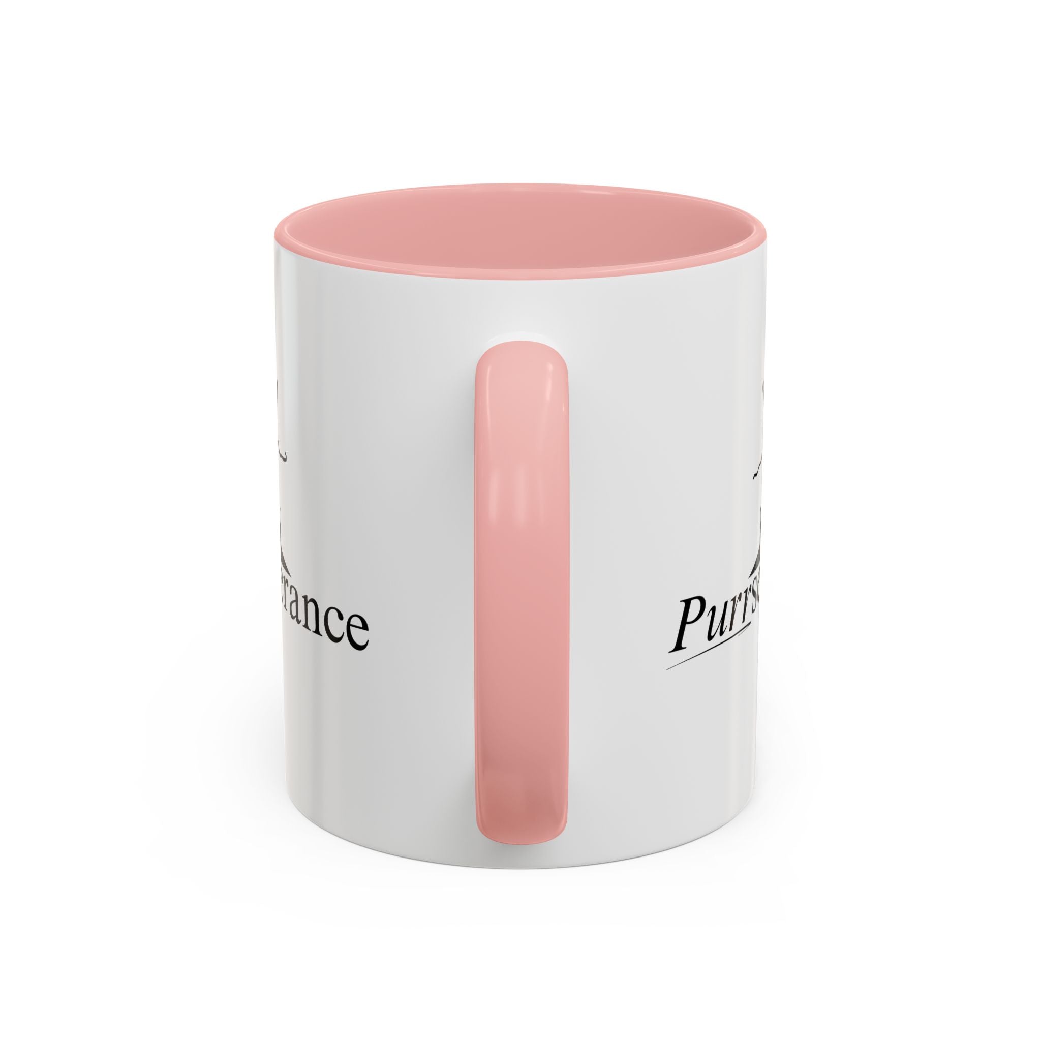 Photo depicting the ​Purrseverance Accent Coffee Mug (11, 15oz) from EpiAl's Shop.