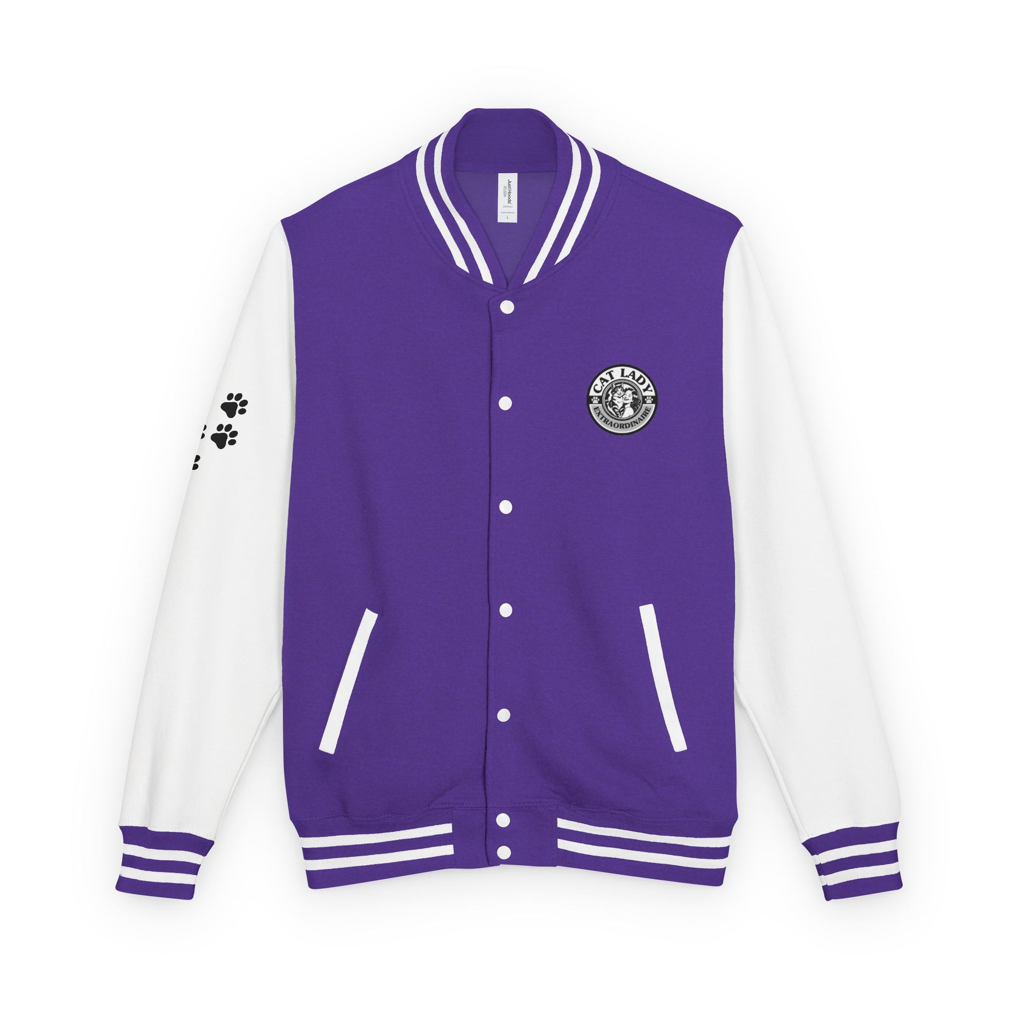 Cat Lady Extraordinaire Colorful Letterman Jacket