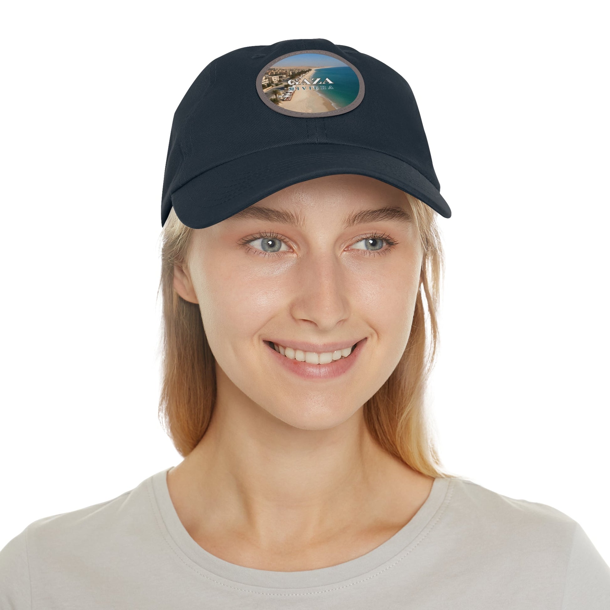 Gaza Riviera Dad Hat with Leather Patch Printify