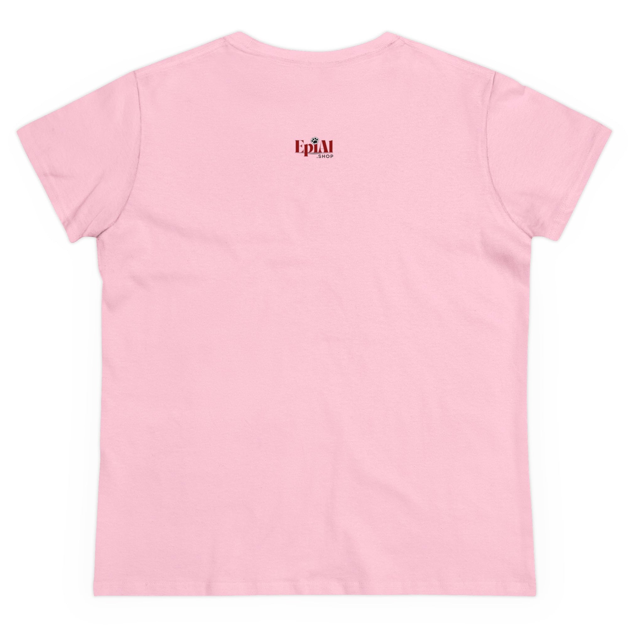 Poised Cat Lady Women's Midweight Cotton Tee