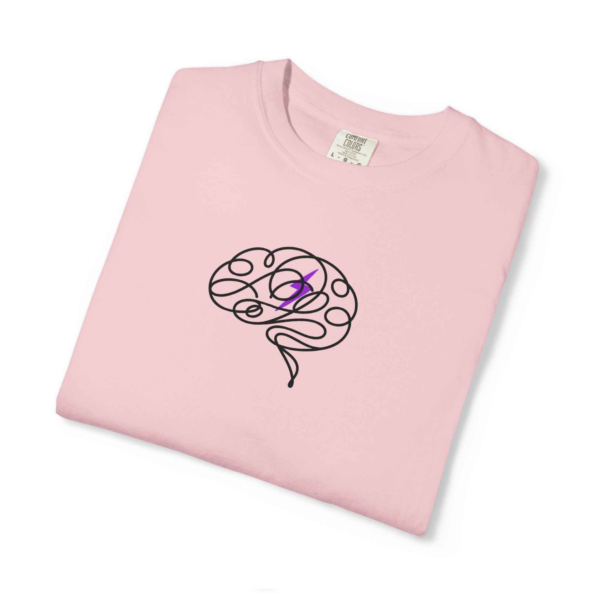 Abstract Brain Line Art T-Shirt – Epilepsy Awareness Edition