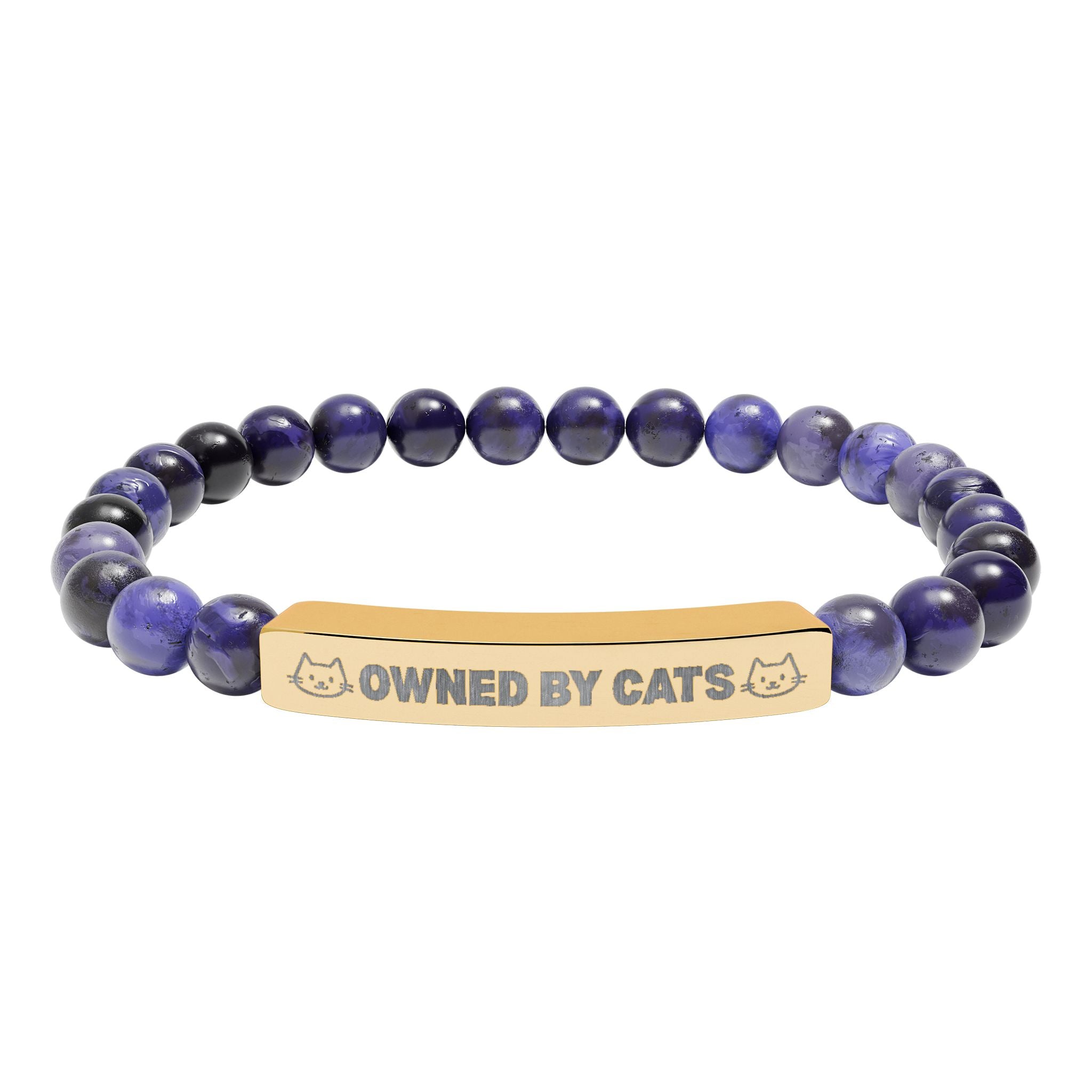 Owned by Cats Natural Stone Bar Bracelet