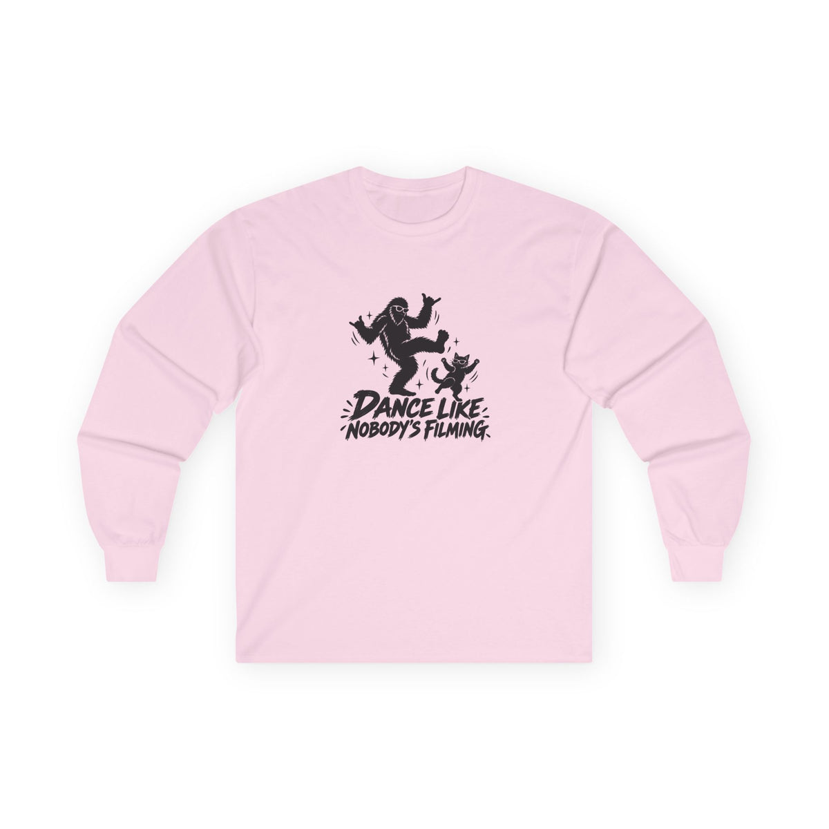 Dance Like Nobody's Filming | Bigfoot & Cat Long Sleeve T-Shirt