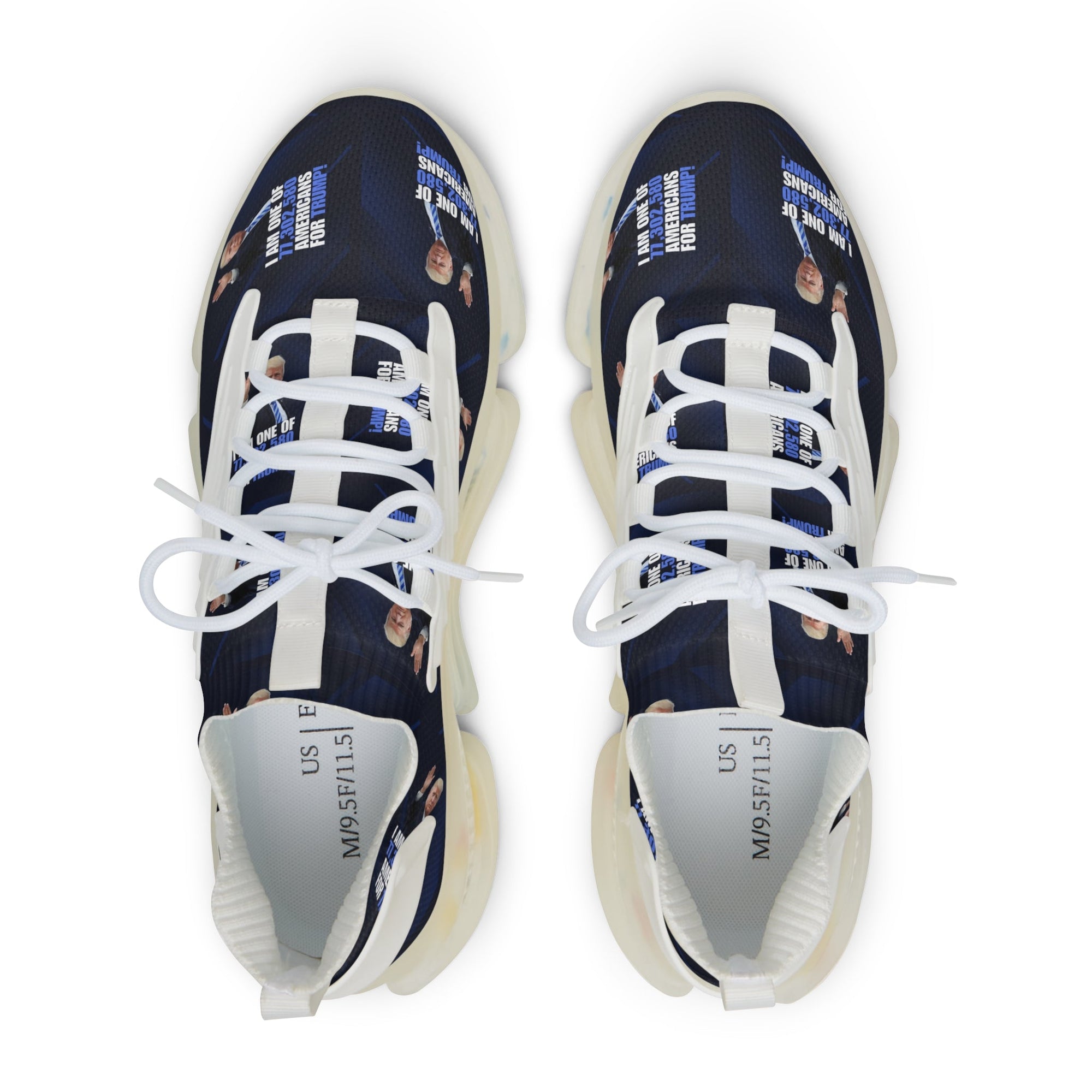 Men’s Mesh Sneakers - American for Trump Design Printify