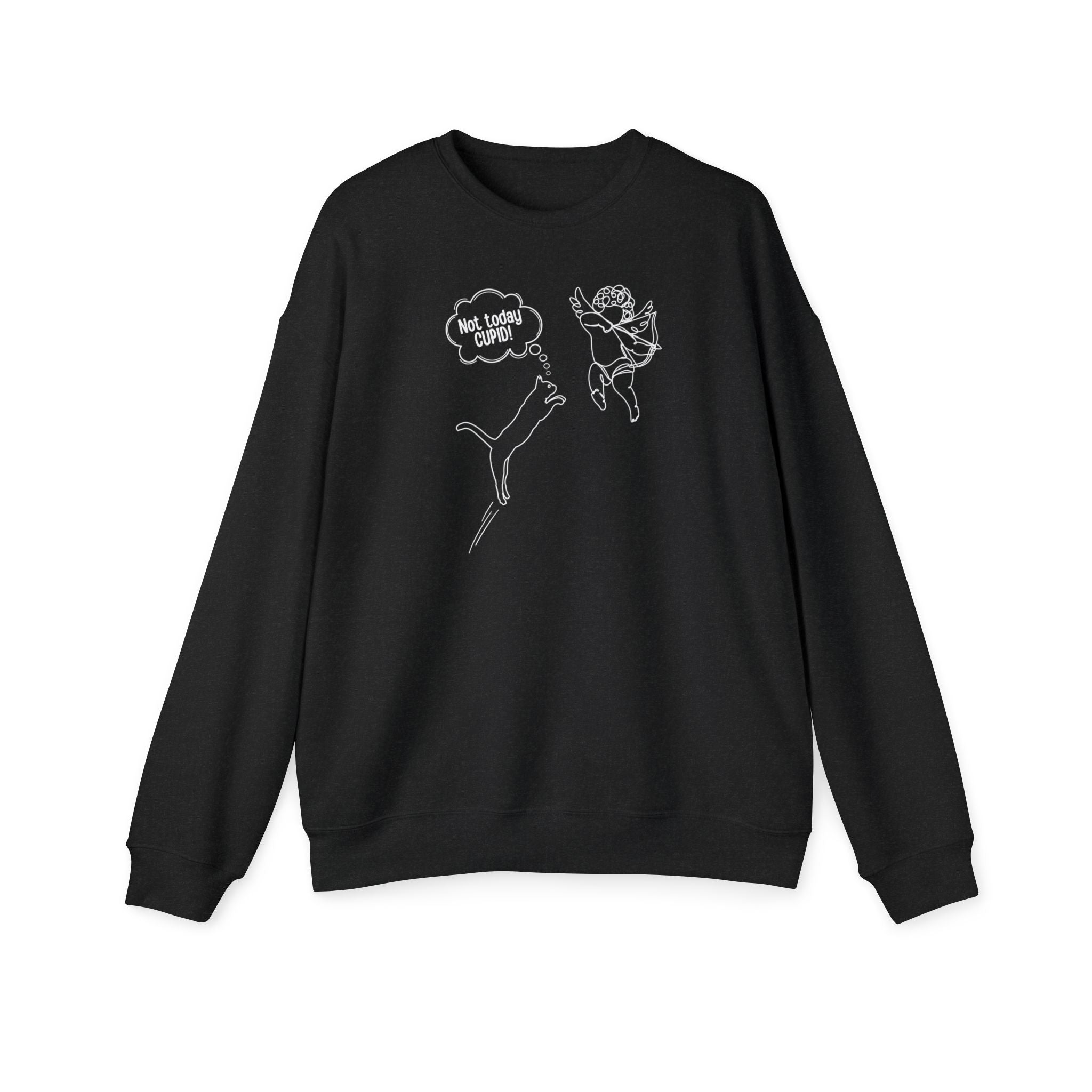 Not Today Cupid Valentine's Day Women's Drop Shoulder Sweatshirt - EpiAl's Shop