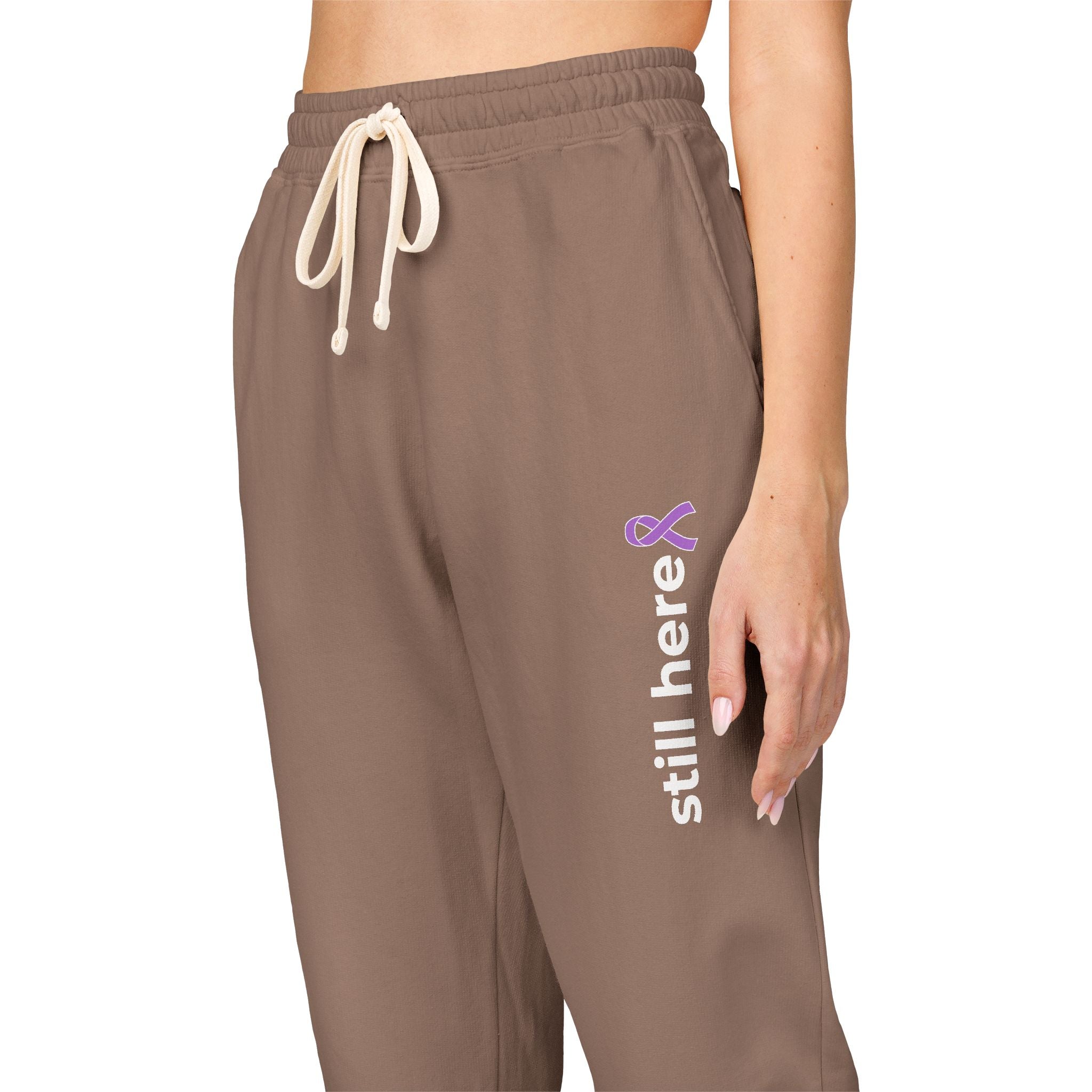 Still Here – Unisex Garment-Dyed Fleece Sweatpants