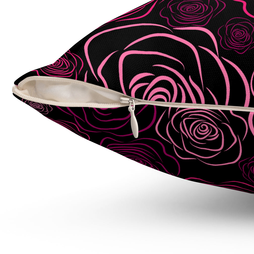 Moody Rose Cat Eyes Throw Pillow