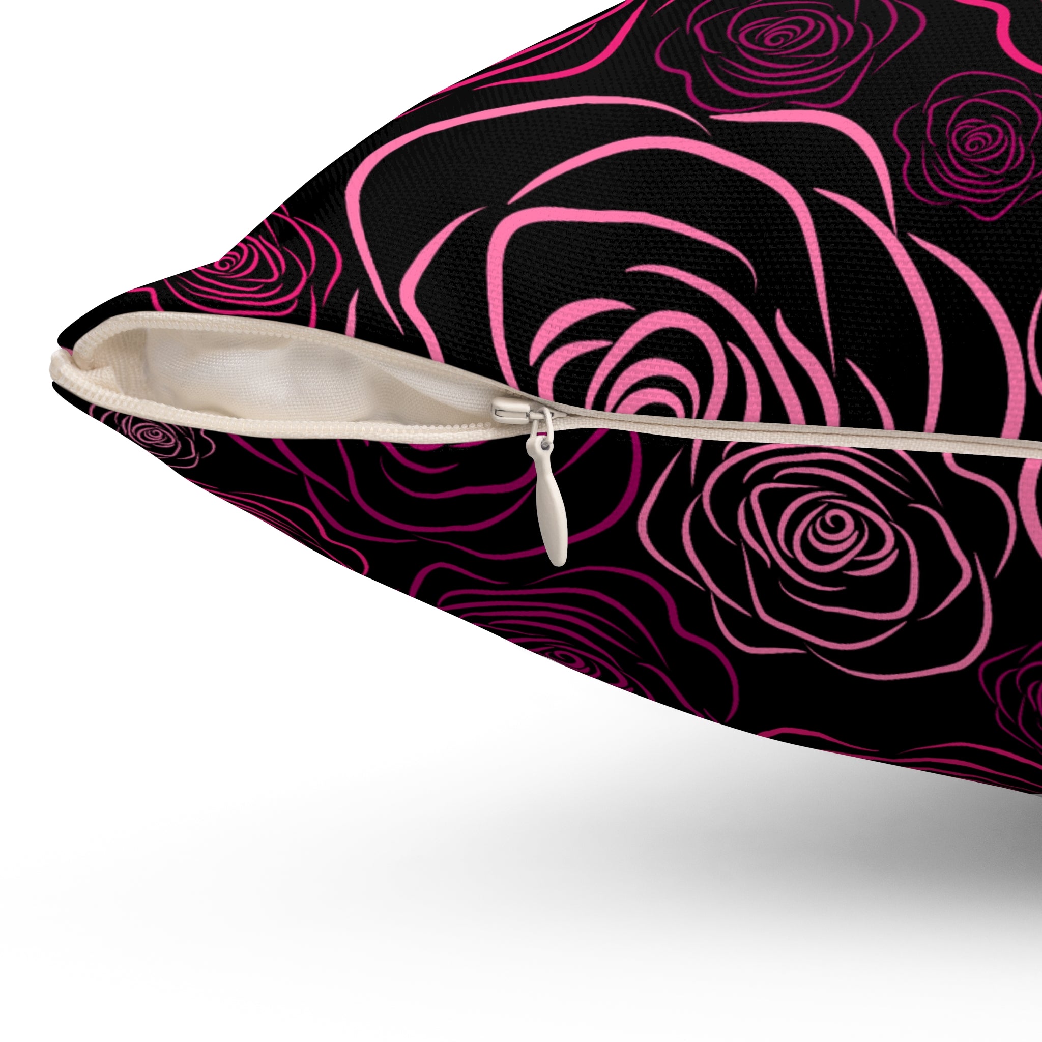 Moody Rose Cat Eyes Throw Pillow