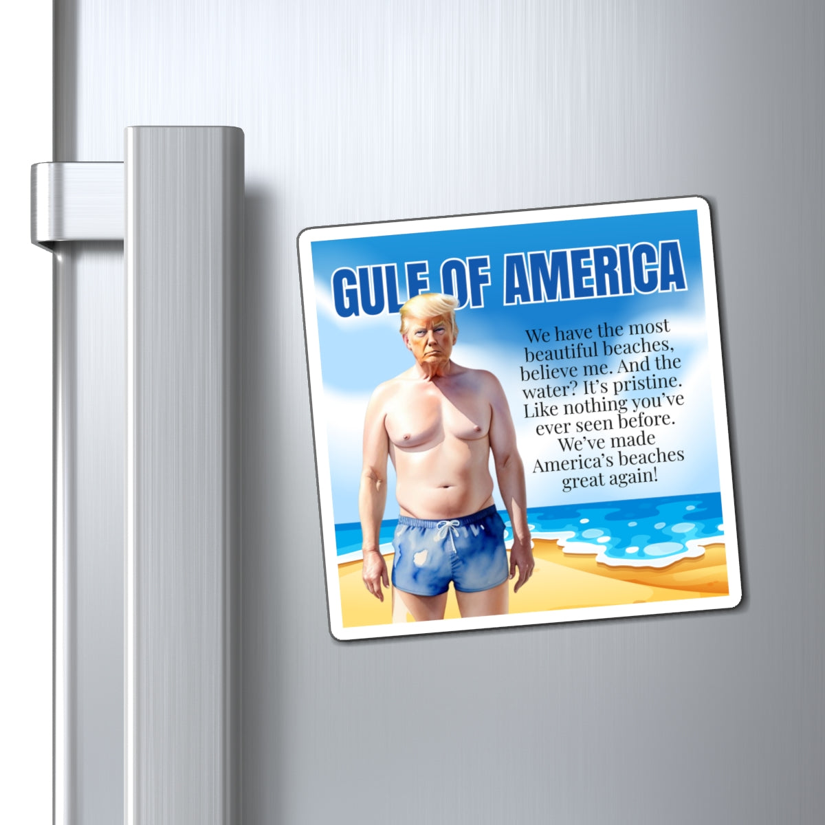 American Gulf Beaches Great Again Magnet - Fun Summer Decor