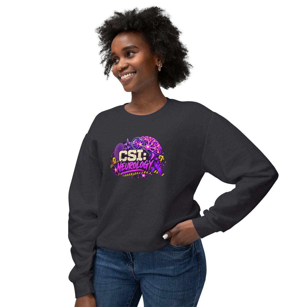 CSI: Neurology Epilepsy Awareness Lightweight Crewneck Sweatshirt