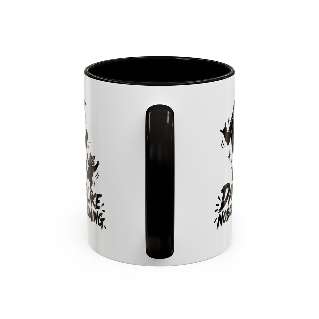 Dance Like Nobody's Filming | Funny Bigfoot & Cat Coffee Mug (11oz/15oz)