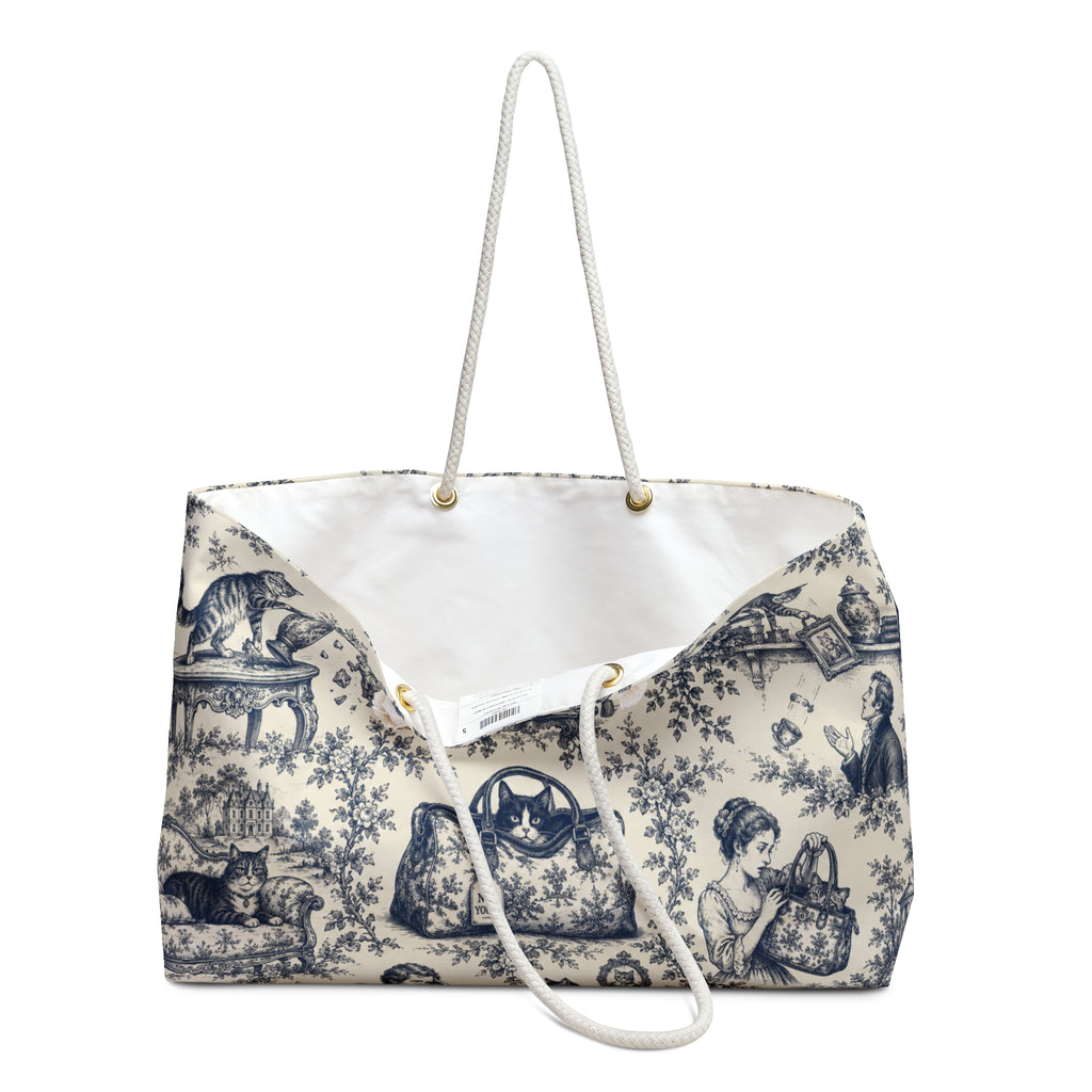 Not Yours Cat Toile Weekender Bag