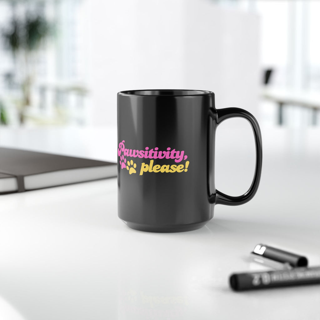Pawsitivity Mug | Black Coffee Cup