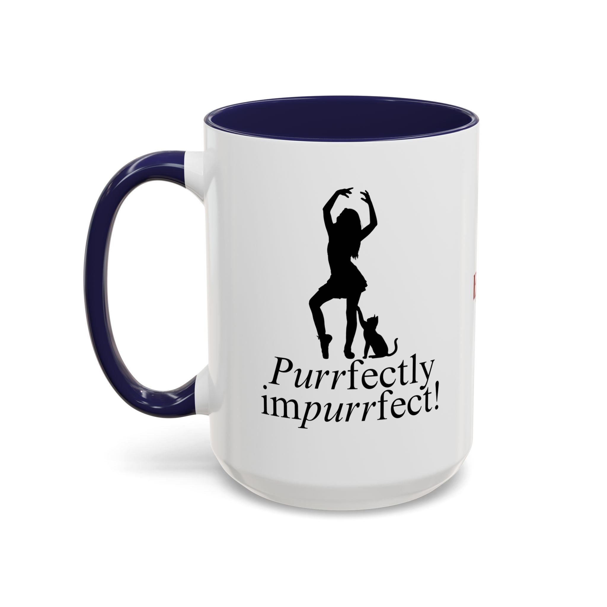 Photo depicting the ​Purrfectly Impurrfect Accent Coffee Mug (11, 15oz) from EpiAl's Shop.