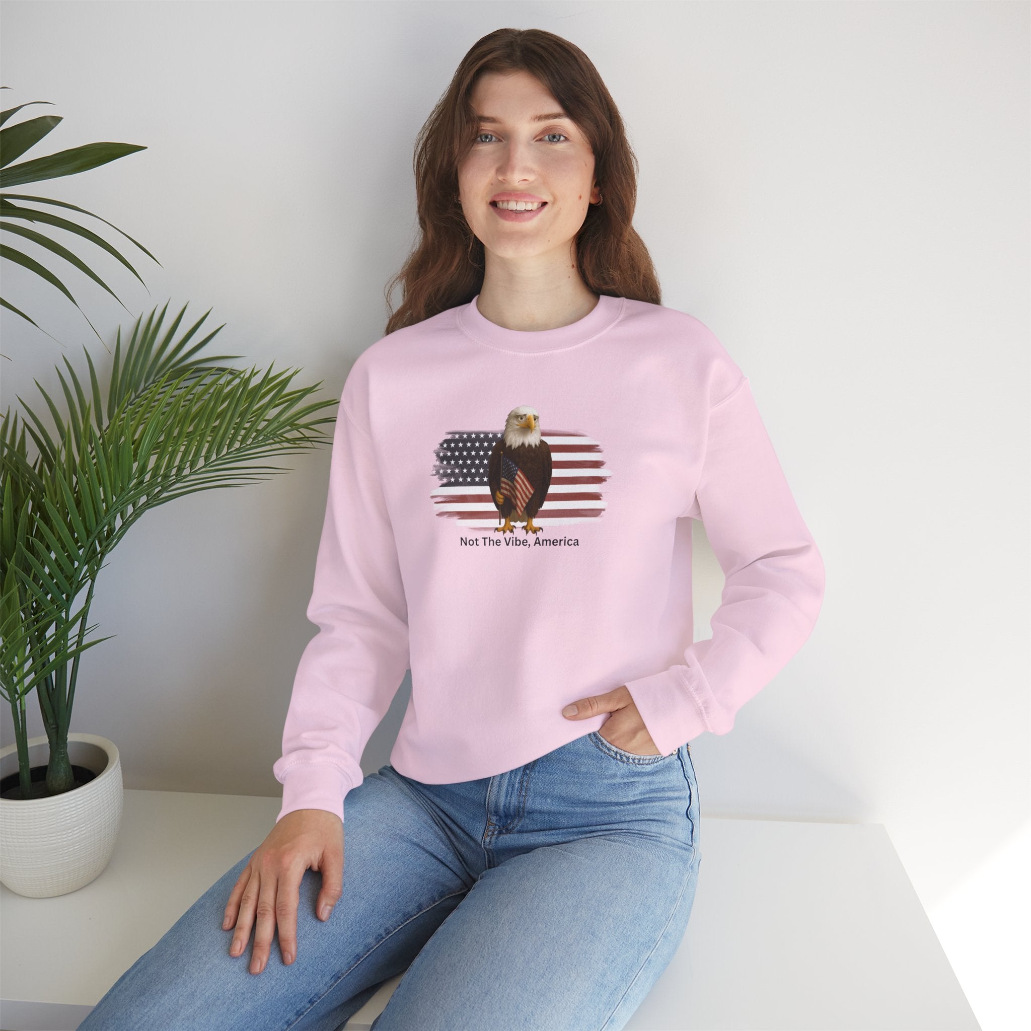 Not the Vibe, America – Political Parody Crewneck Sweatshirt