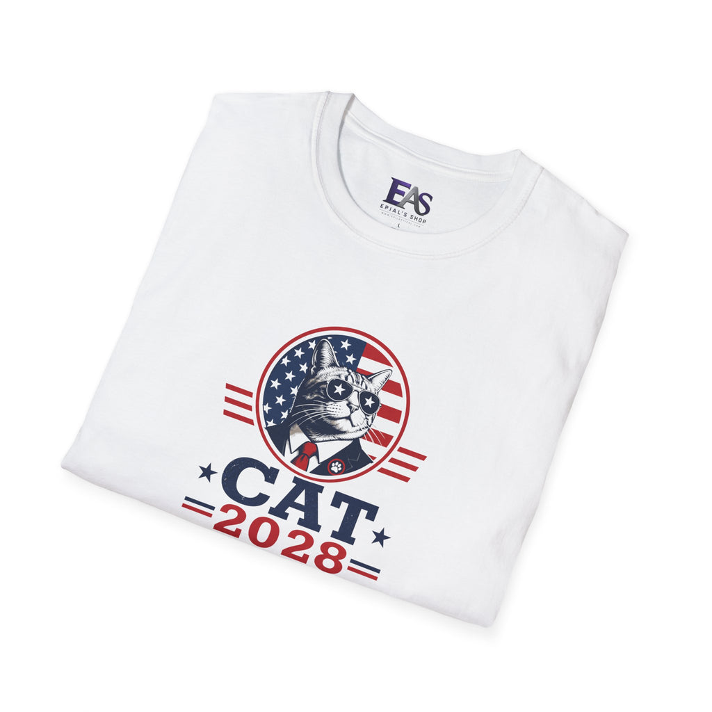 CAT 2028 T-Shirt | Because Humans Had Their Chance Funny Cat Campaign Tee