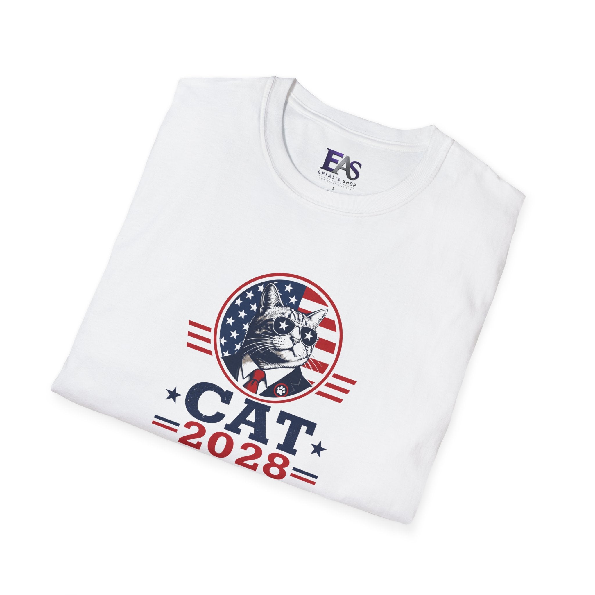 CAT 2028 T-Shirt | Because Humans Had Their Chance Funny Cat Campaign Tee