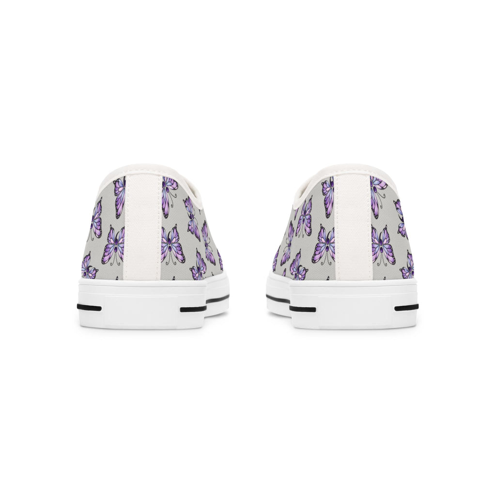 Semicolon Butterfly Women’s Canvas Shoes | Subtle Suicide Awareness Sneakers
