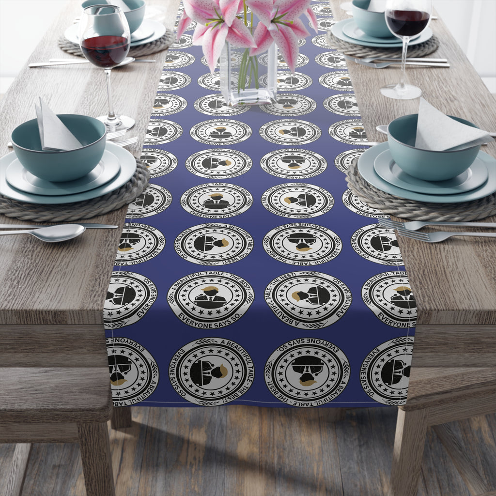 A Beautiful Table Table Runner – Faux Official Parody Seal Pattern