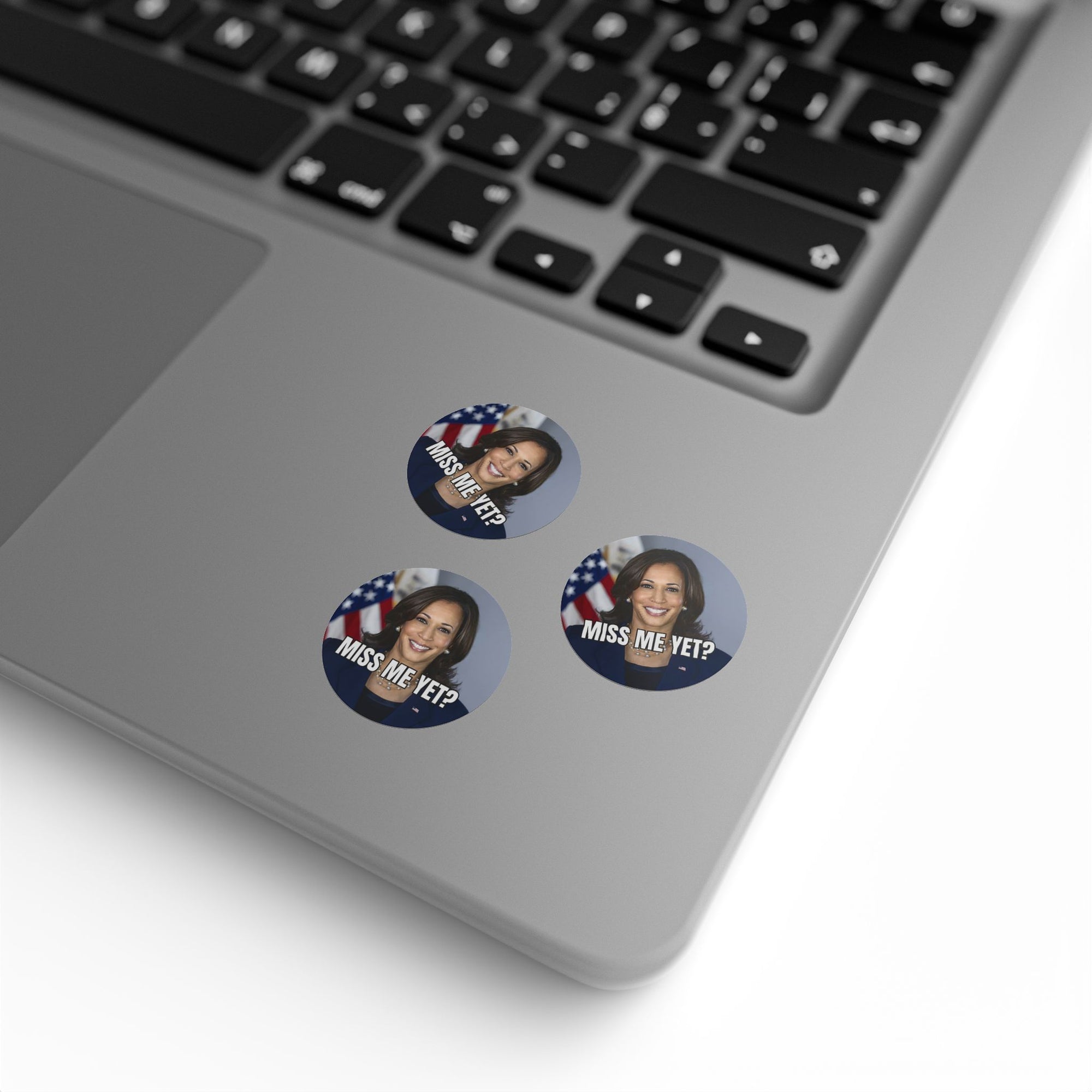 Political Round Sticker Rolls - Kamala 'Miss Me Yet?'