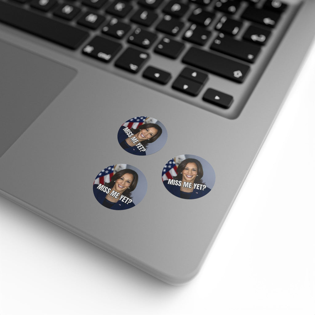 Political Round Sticker Rolls - Kamala 'Miss Me Yet?'