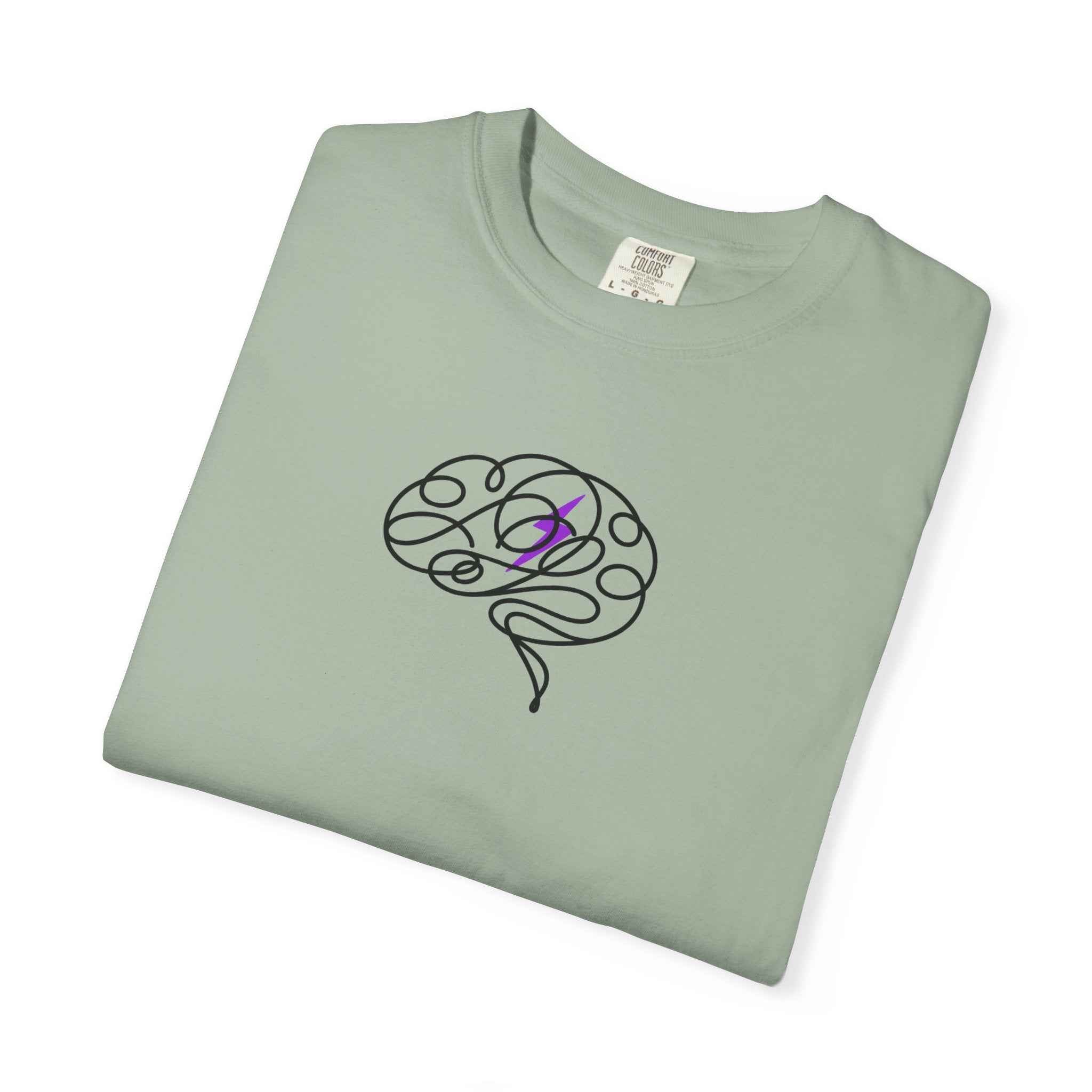 Abstract Brain Line Art T-Shirt – Epilepsy Awareness Edition