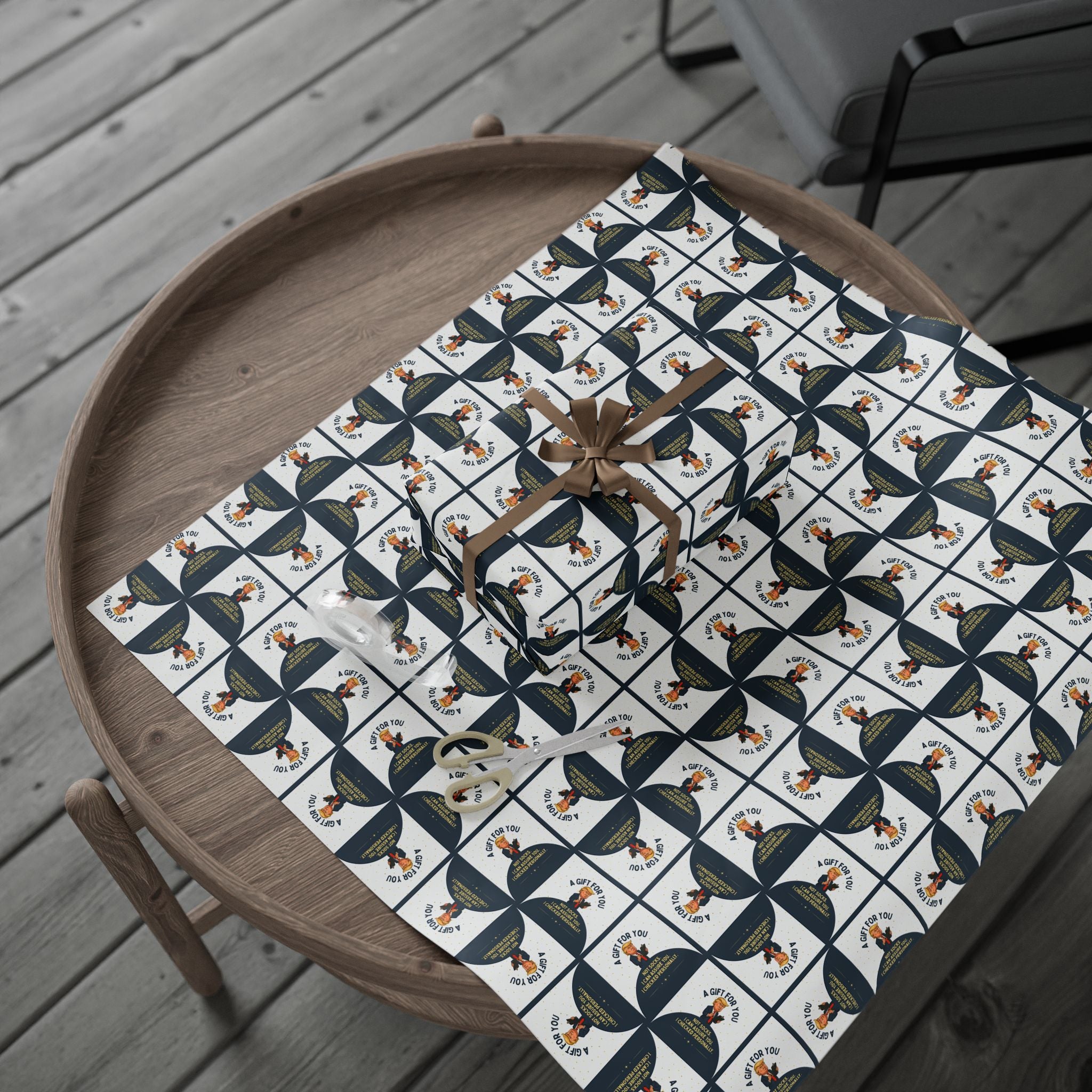 “Not Socks” Wrapping Paper — Political Parody Gift Wrap
