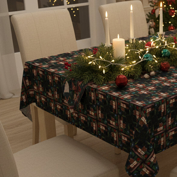 Photo depicting the ​Nice Tree Christmas Tablecloth from EpiAl's Shop.