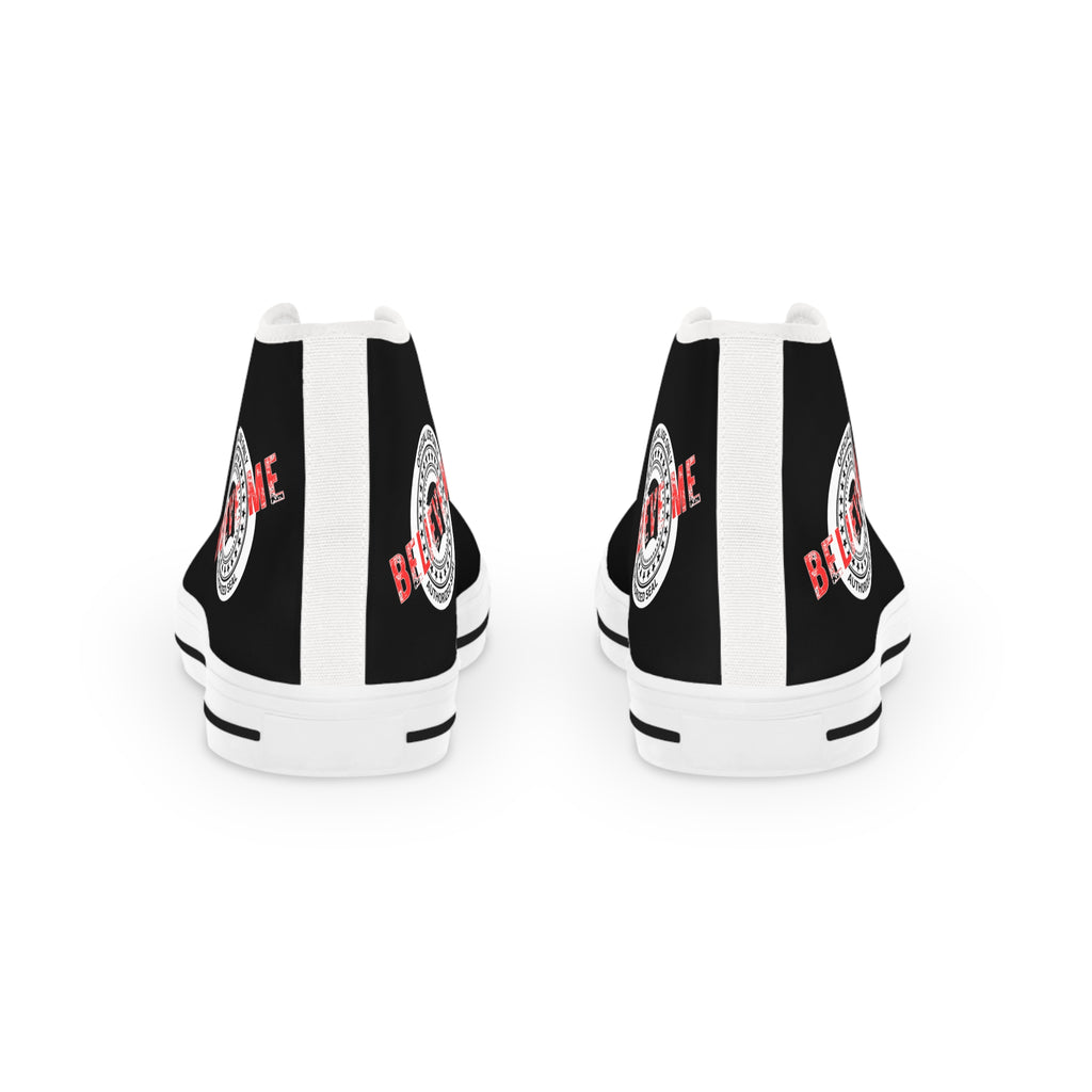 Believe Me Men’s High-Top Sneakers – Political Parody Statement Shoes