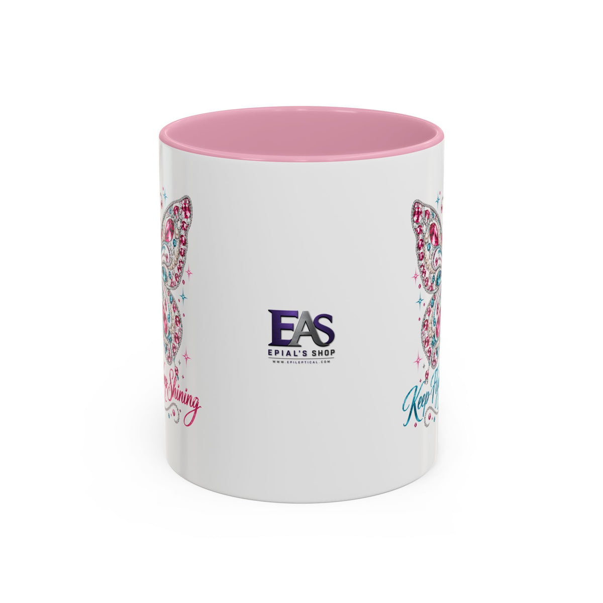 Keep Flying, Keep Shining Rhinestone Butterfly Mug (11oz & 15oz)