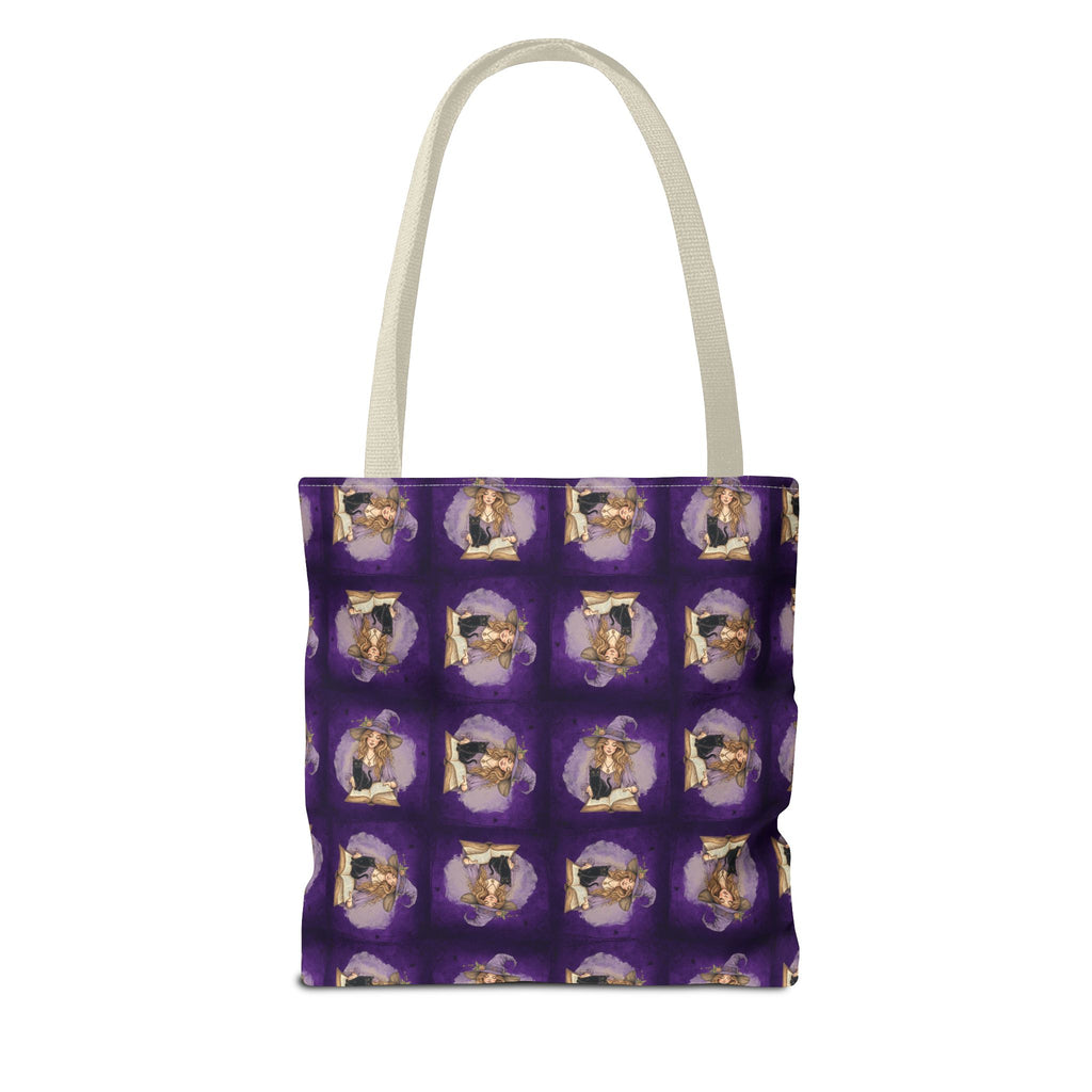 Vibrant Witchy Cat Lady Tote Bag