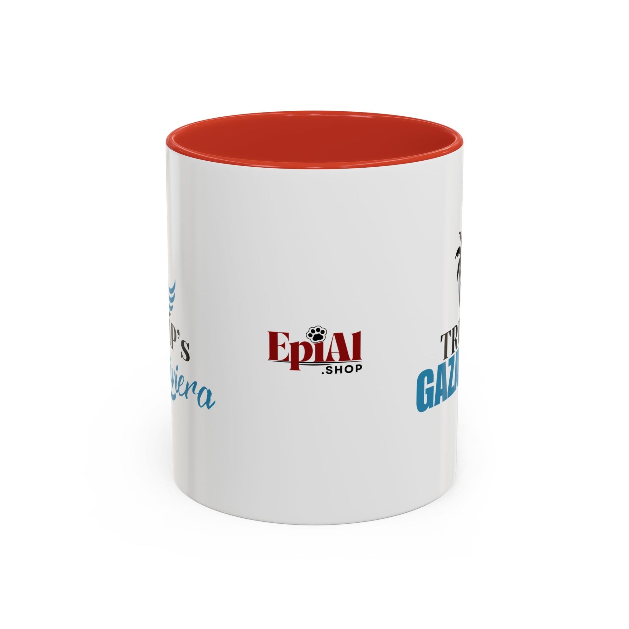 Tropical Trump’s Gaza Riviera Accent Coffee Mug - 11 & 15oz Ceramic Mug for Beach Lovers Printify