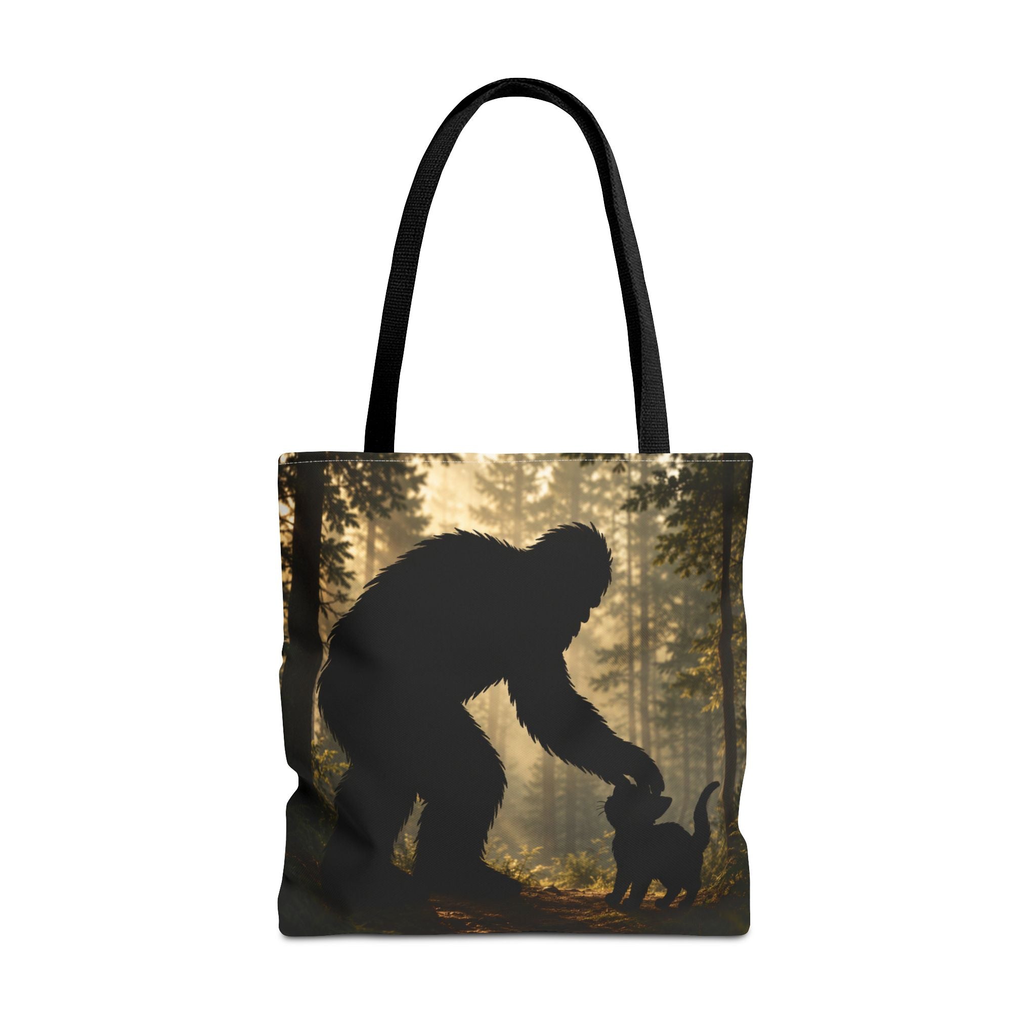 The Cat Saw It, Too Bigfoot & Cat Tote Bag
