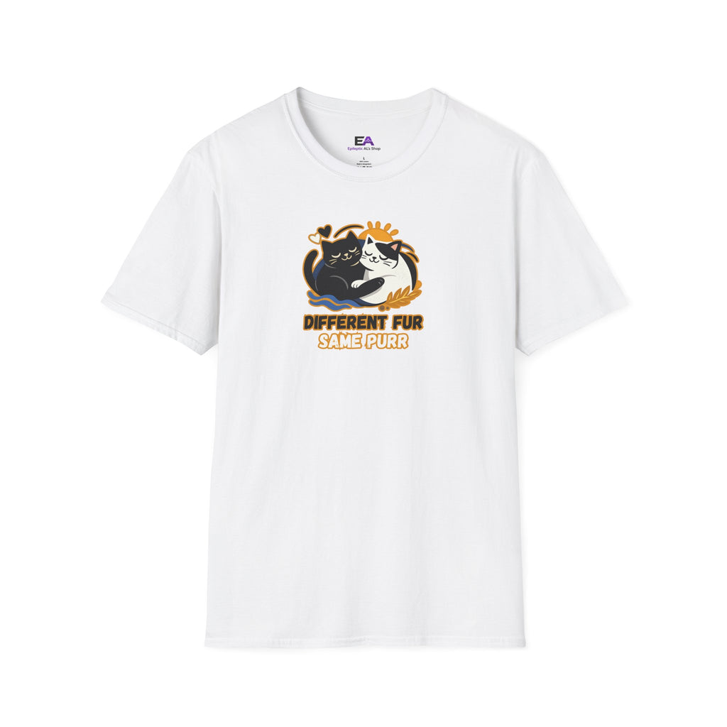 Different Fur, Same Purr Cat Unity T-Shirt | Kindness & Harmony Tee