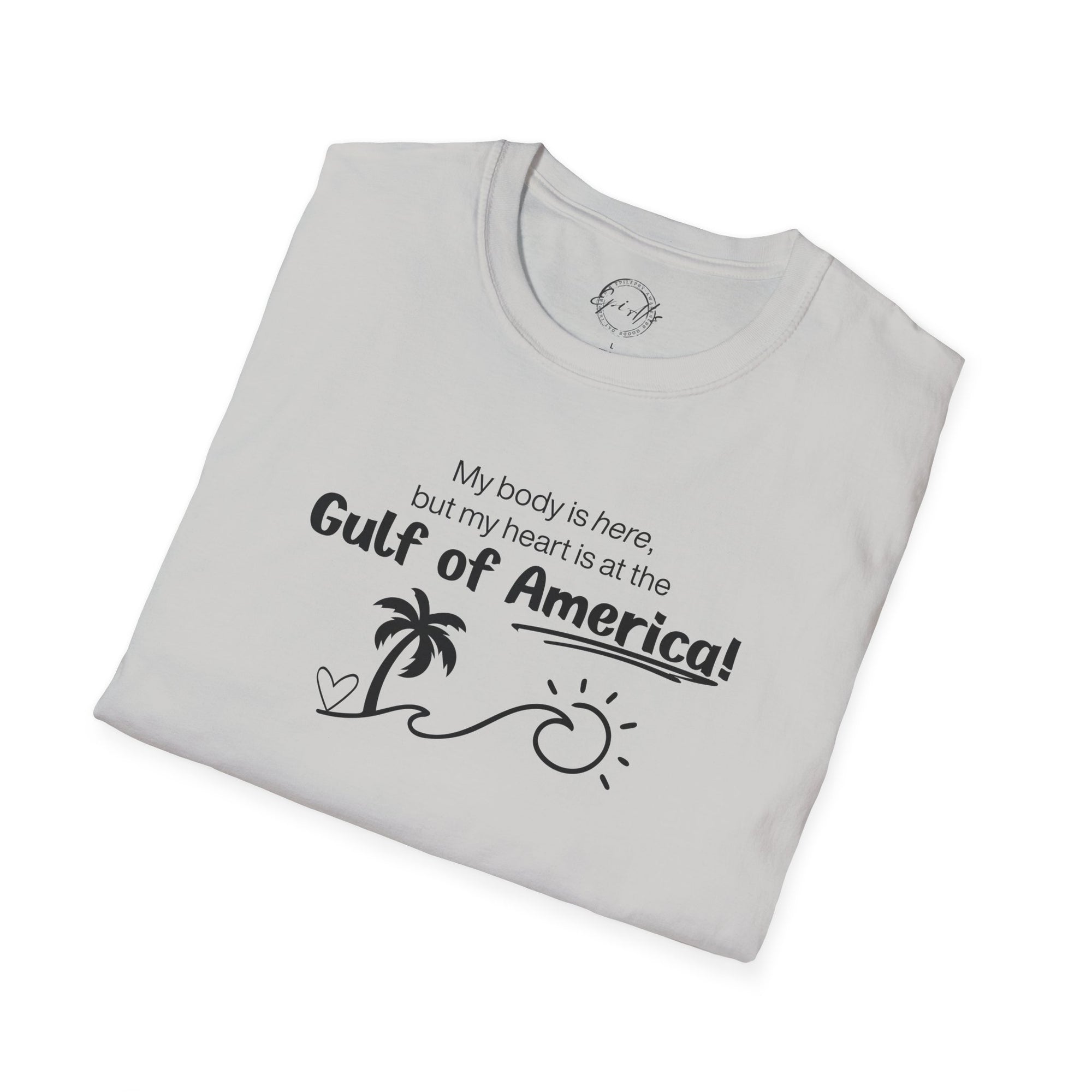 Heart at the Gulf Graphic T-Shirt - Perfect for Beach Lovers