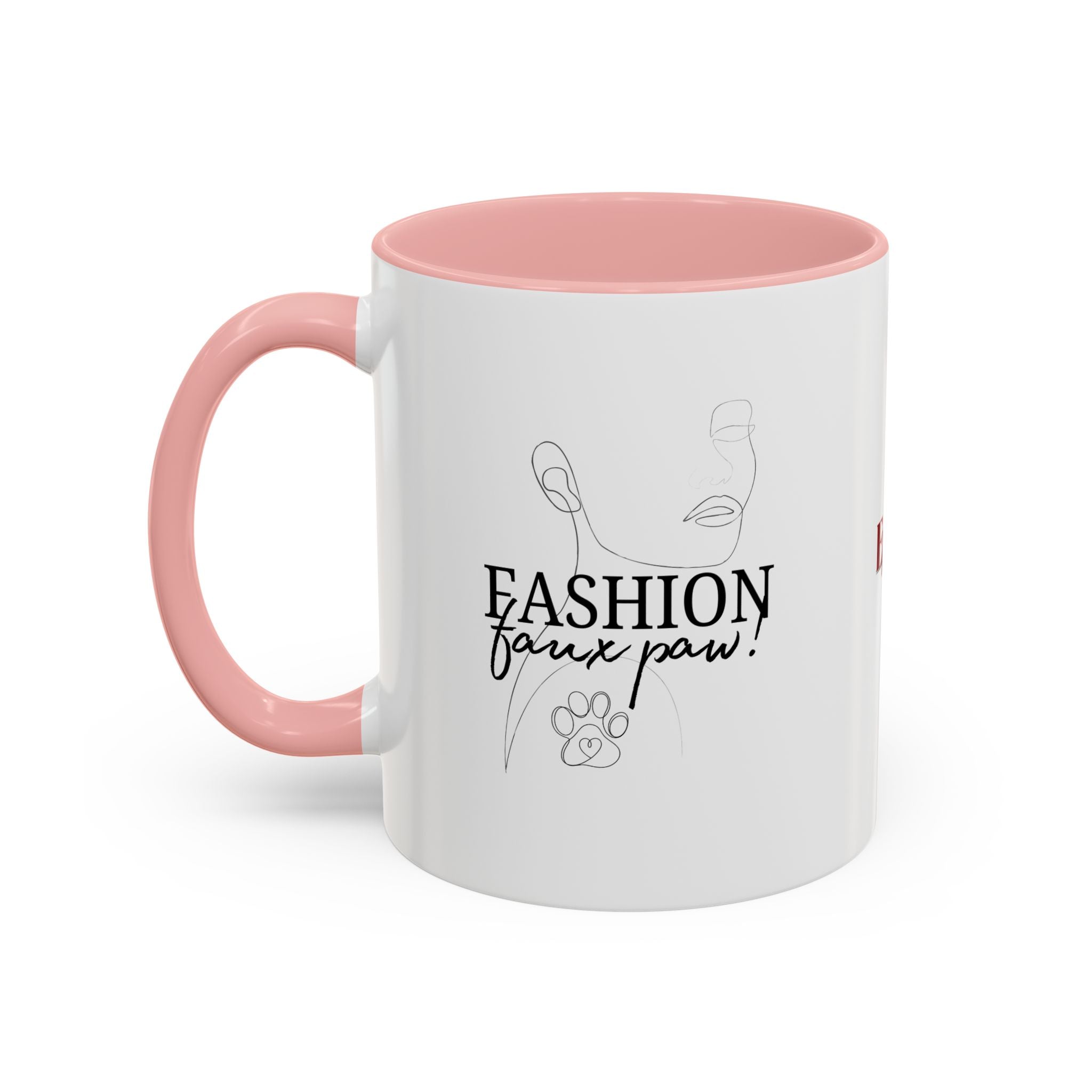 Photo depicting the ​Fashion Faux Paw Accent Coffee Mug (11, 15oz) from EpiAl's Shop.