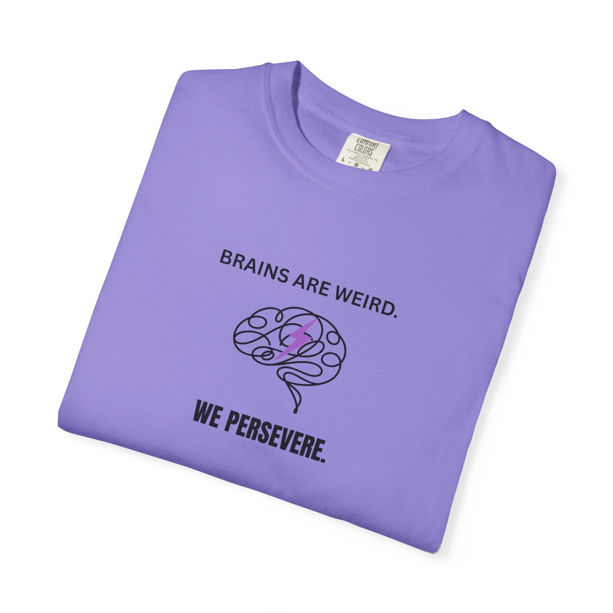 Brains Are Weird. We Persevere. – Epilepsy Awareness T-Shirt