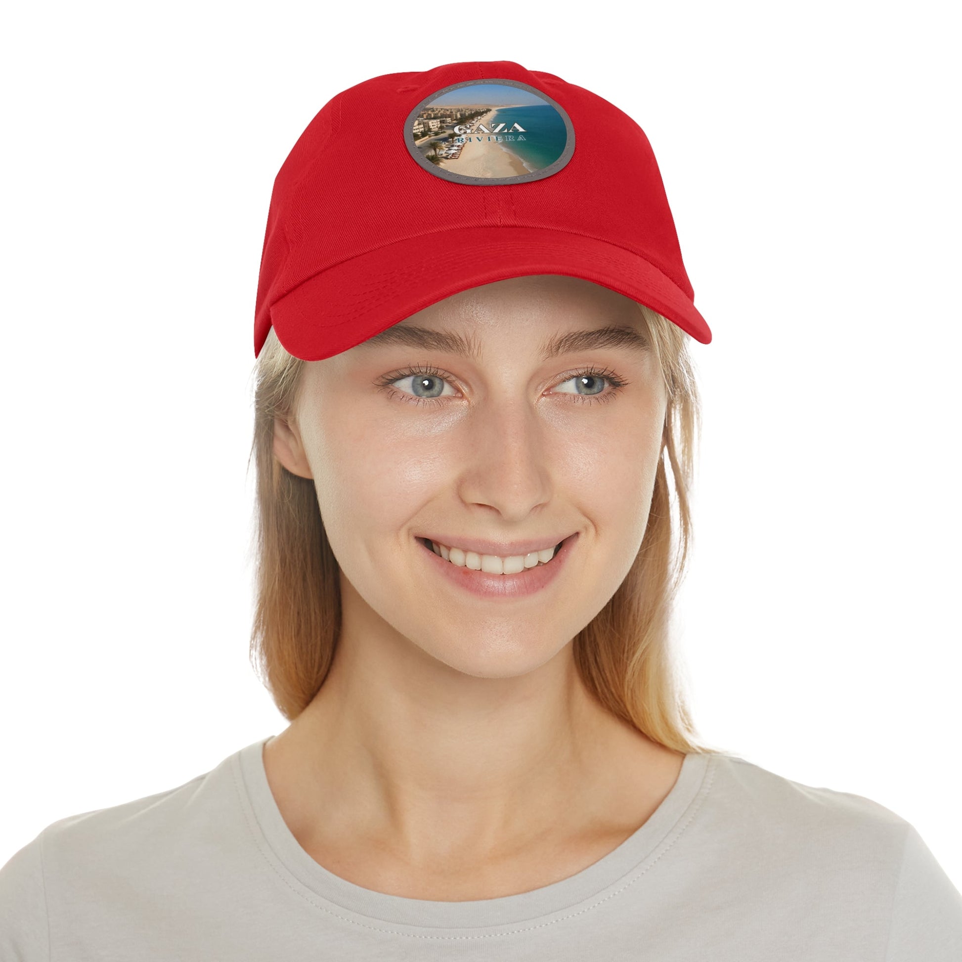 Gaza Riviera Dad Hat with Leather Patch Printify