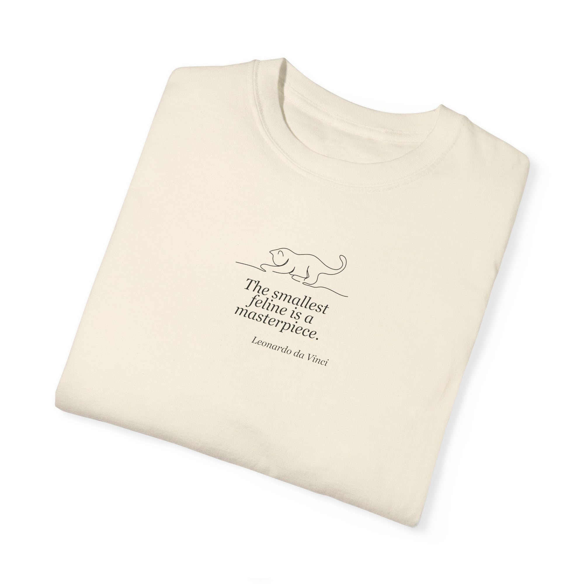 Leonardo da Vinci Inspired Unisex T-Shirt - "The Smallest Feline is a Masterpiece"