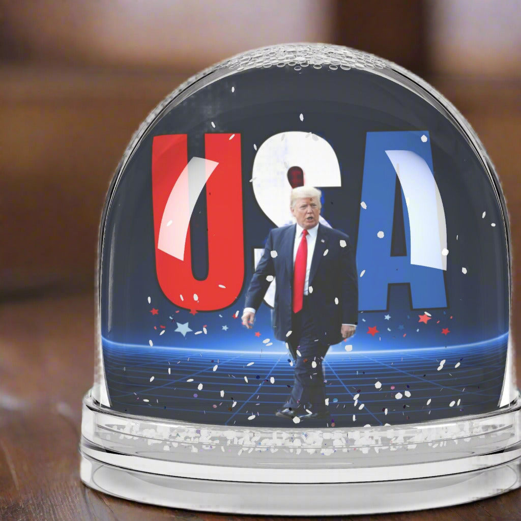 Trump USA-Themed Glitter Snow Globe
