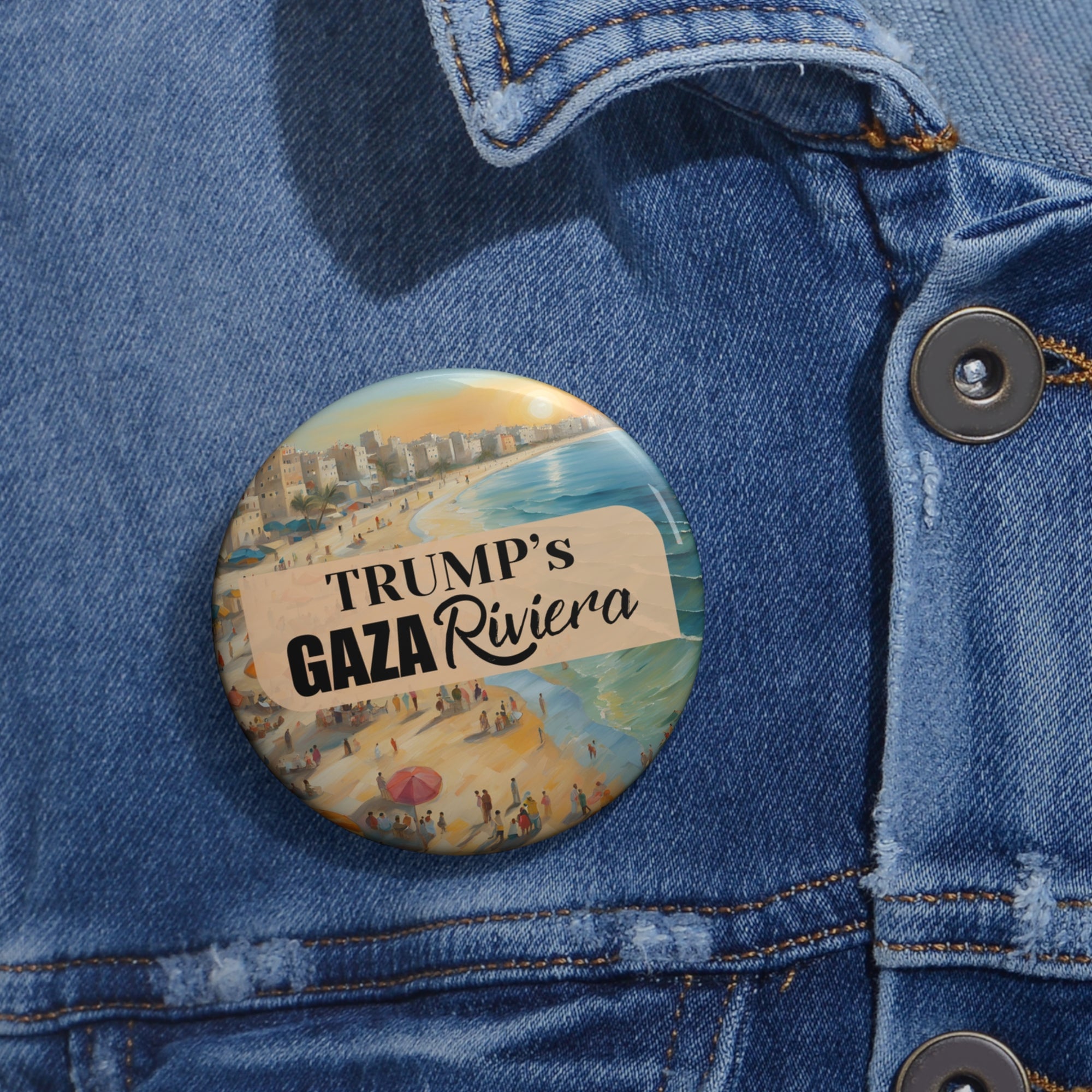 Trump’s Gaza Riviera Design Pinback Button