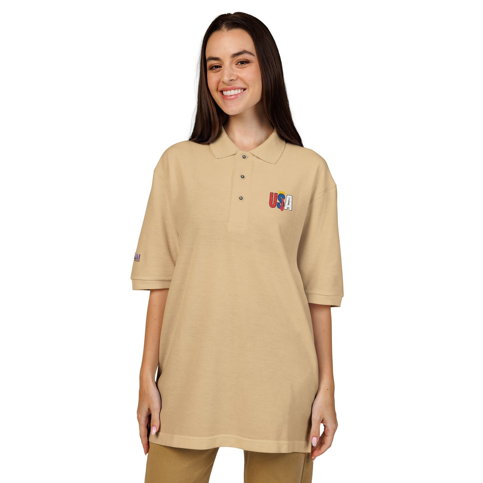 Classic Trump USA Embroidered Unisex Polo Shirt