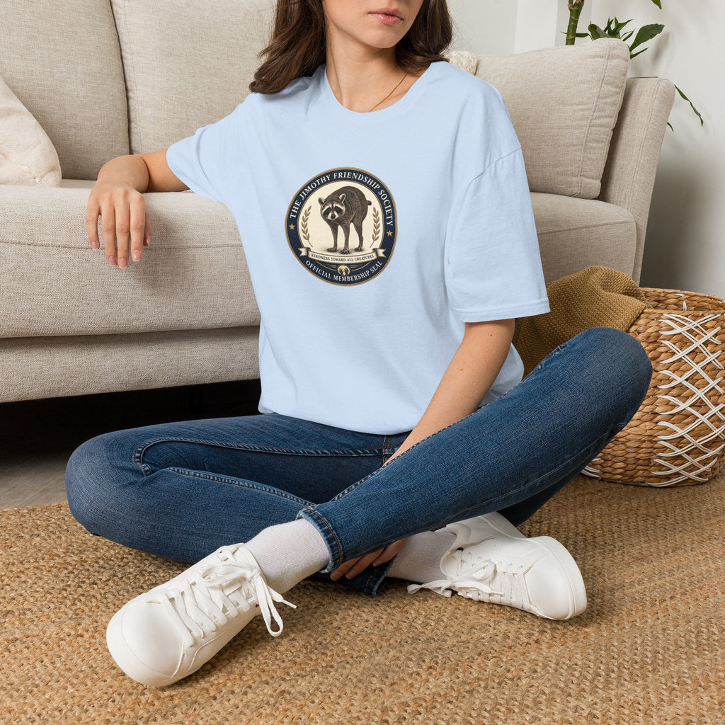 The Jimothy Friendship Society T-Shirt | Raccoon Membership Seal Tee