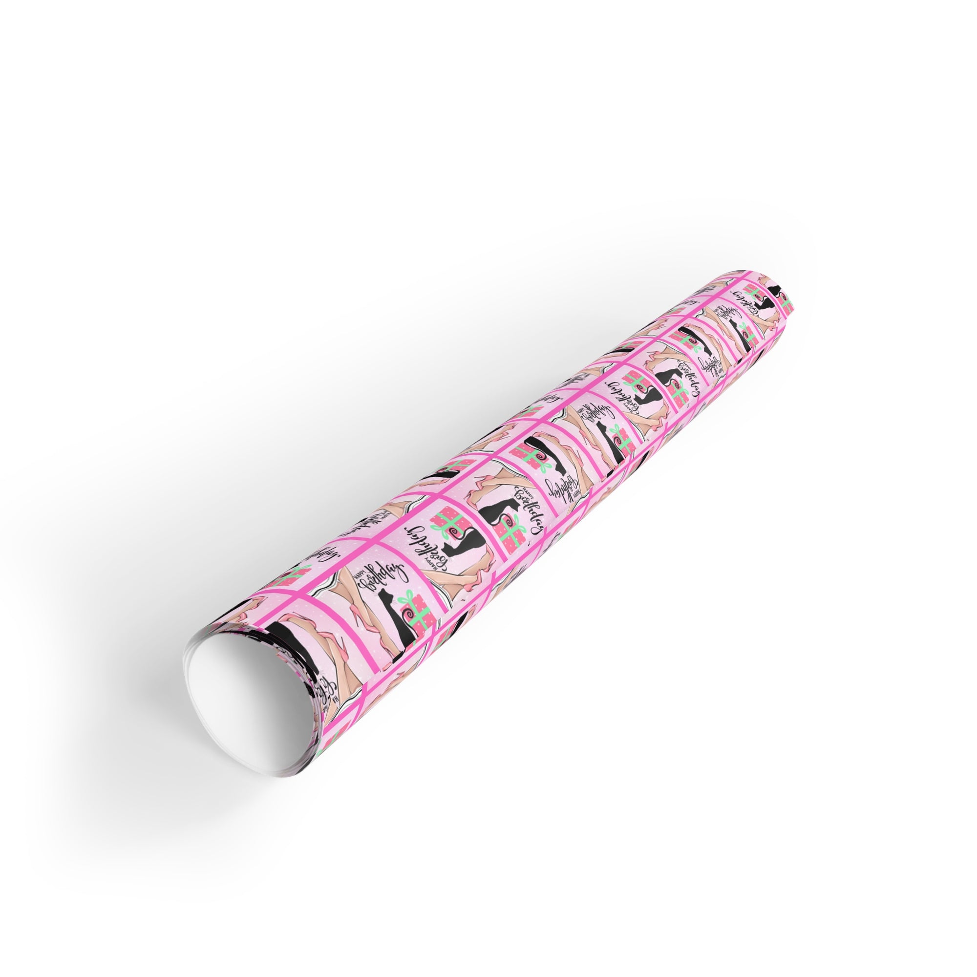Charming Cat Lady Birthday Gift Wrapping Paper Roll