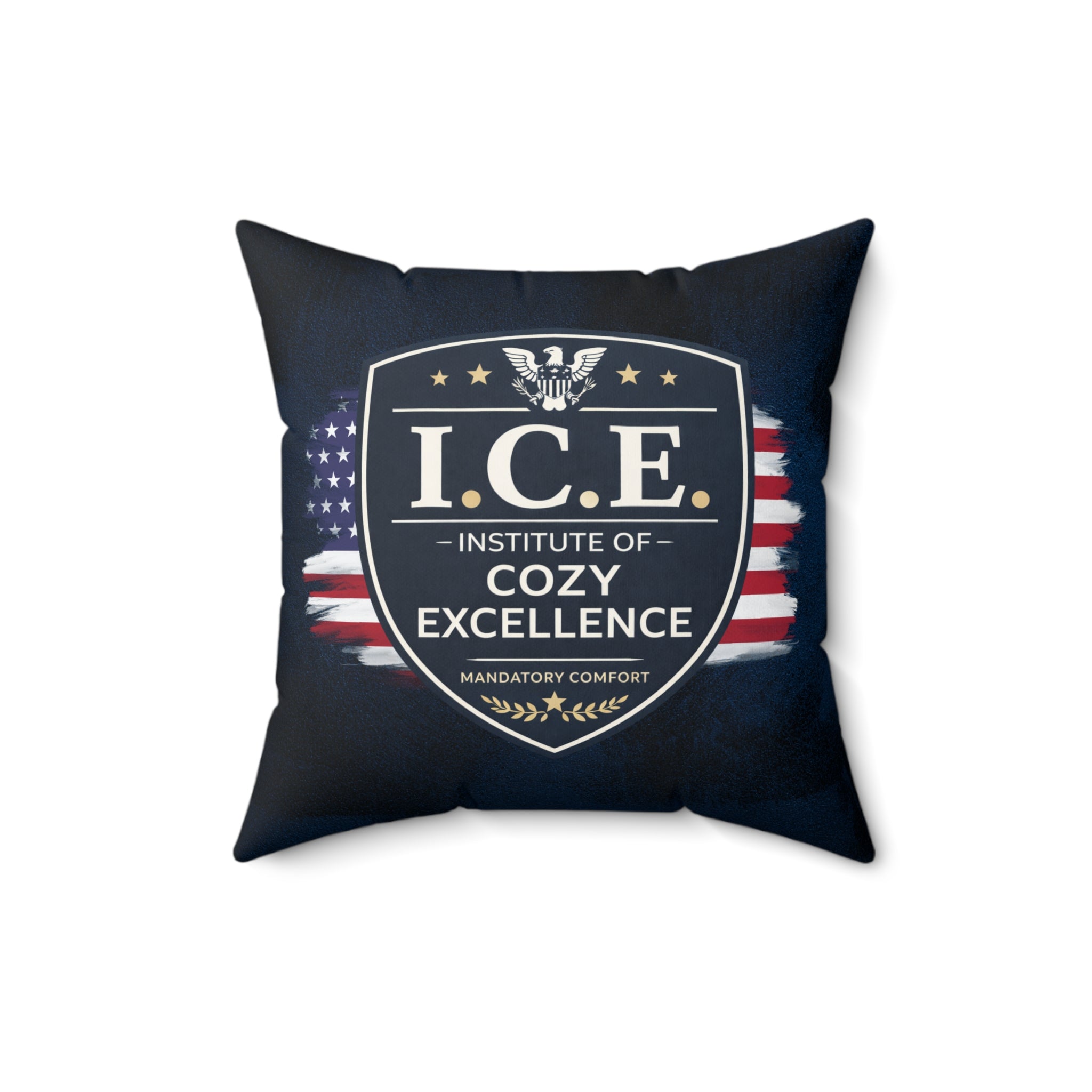 I.C.E. Institute of Cozy Excellence Throw Pillow | Political Parody Decor