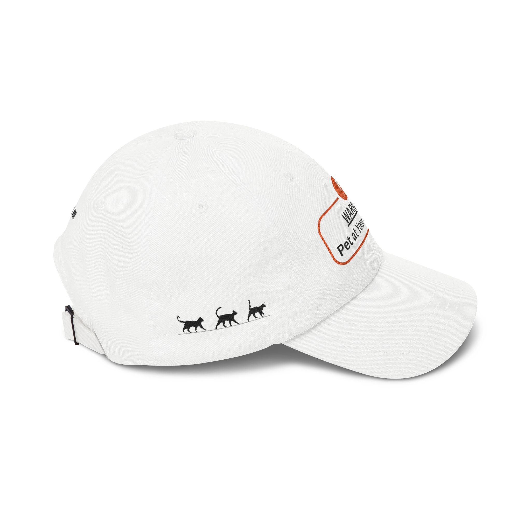 Warning: Pet at Your Own Risk Hat – Sassy Cat Embroidered Dad Cap