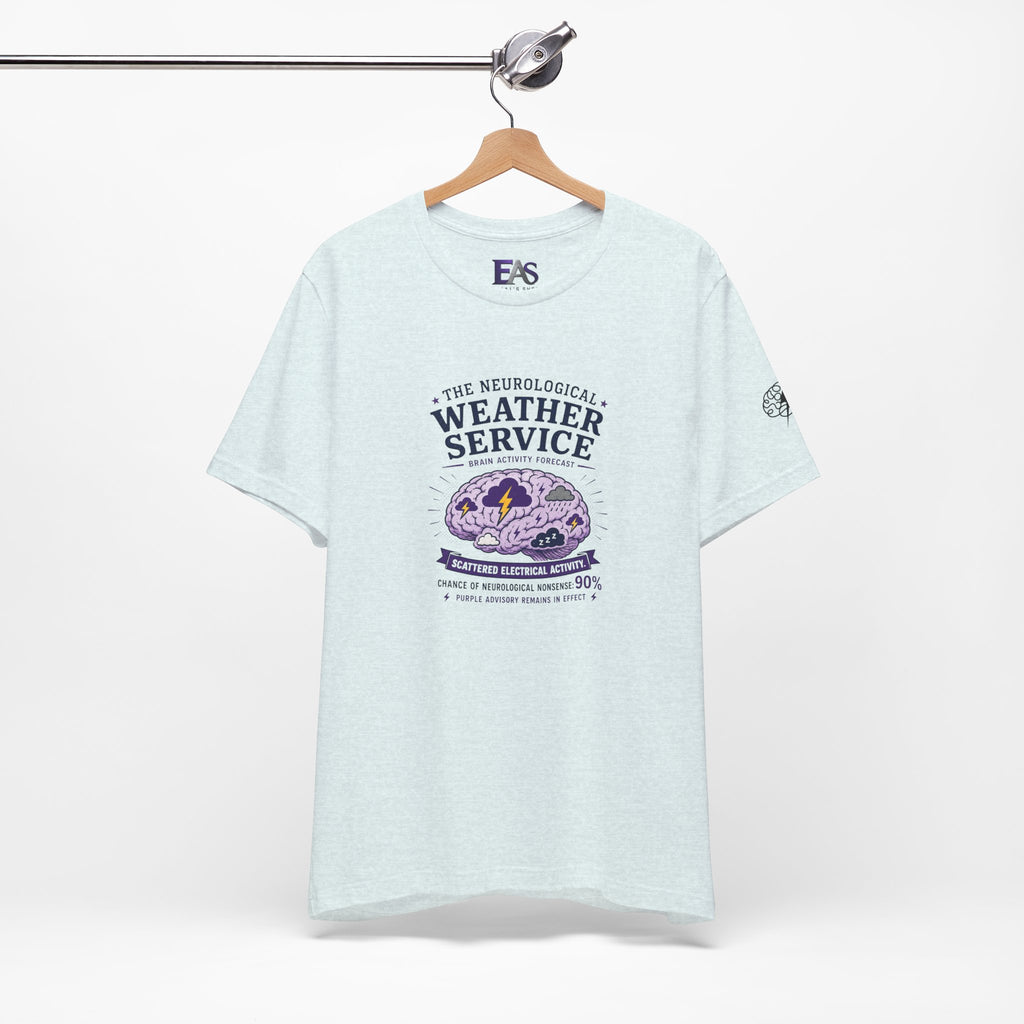 Neurological Weather Service Epilepsy Awareness T-Shirt | Brain Forecast Tee