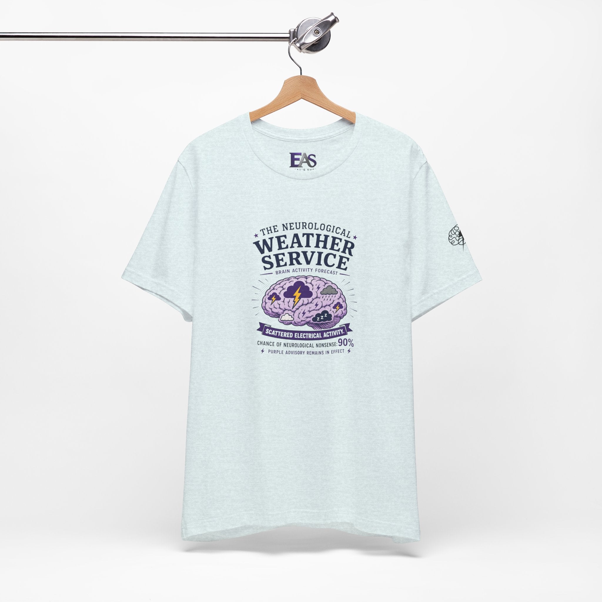 Neurological Weather Service Epilepsy Awareness T-Shirt | Brain Forecast Tee