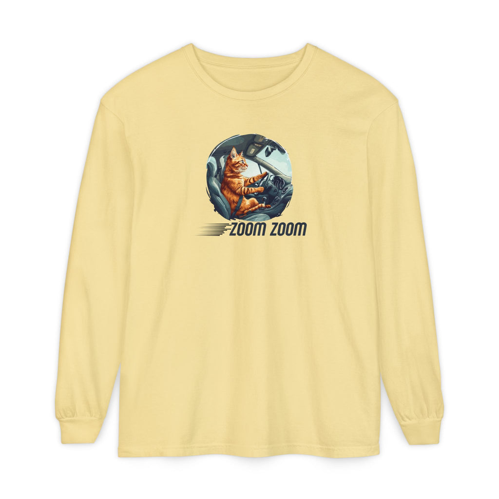 Zoom Zoom Zoomie Kitty Long Sleeve Tee, Unisex Spooky Shirt